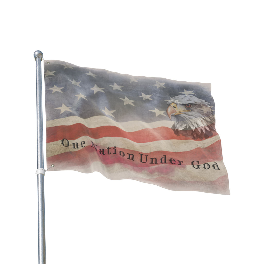 One Nation Under God - Patriotic Eagle Flag