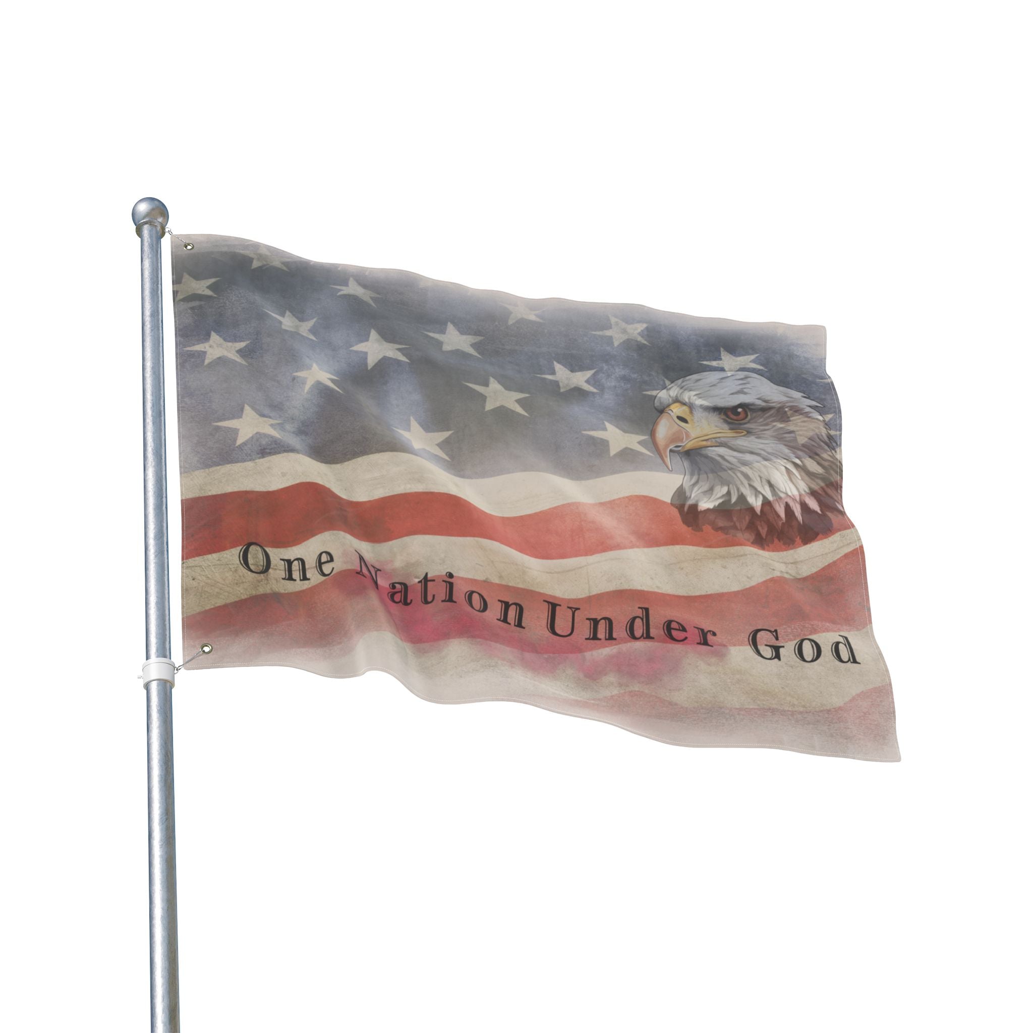 One Nation Under God - Patriotic Eagle Flag