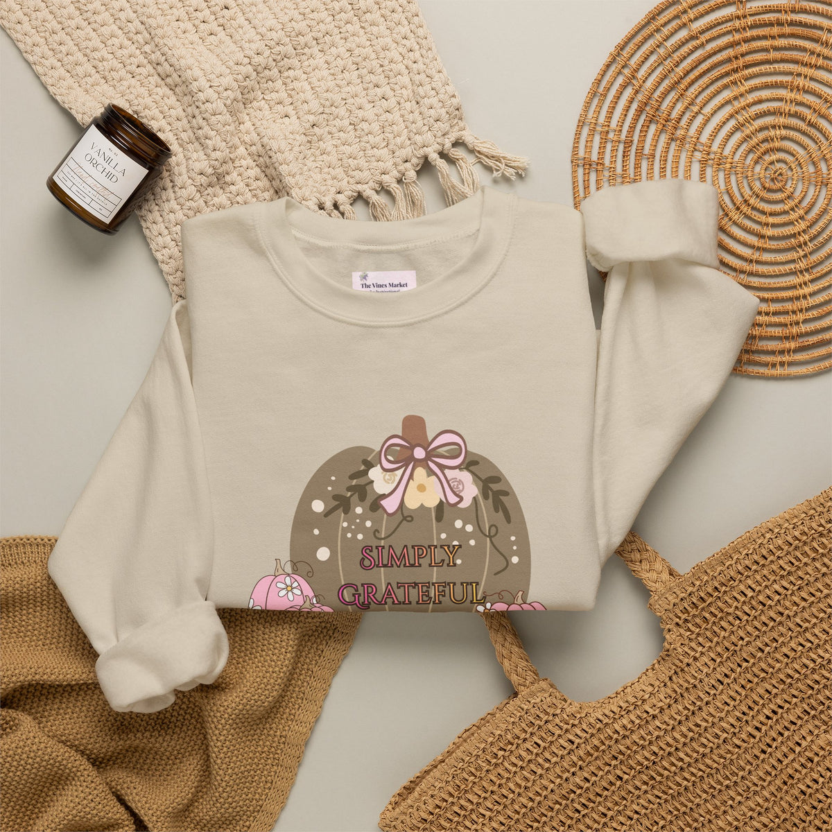Simply Grateful:  Women's Thanksgiving™ Crewneck Sweatshirt