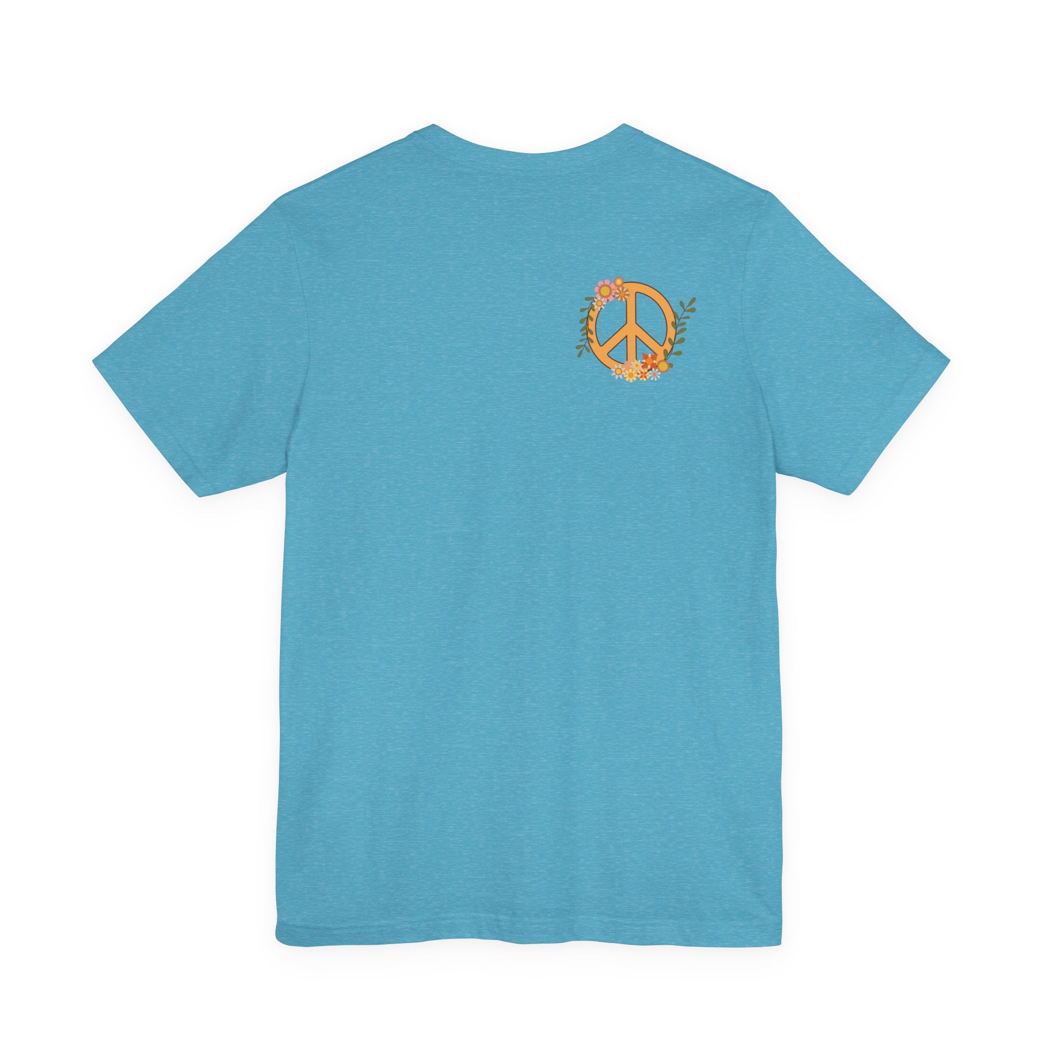Adult Female Relaxed Comfort Tee:  Peace and Love