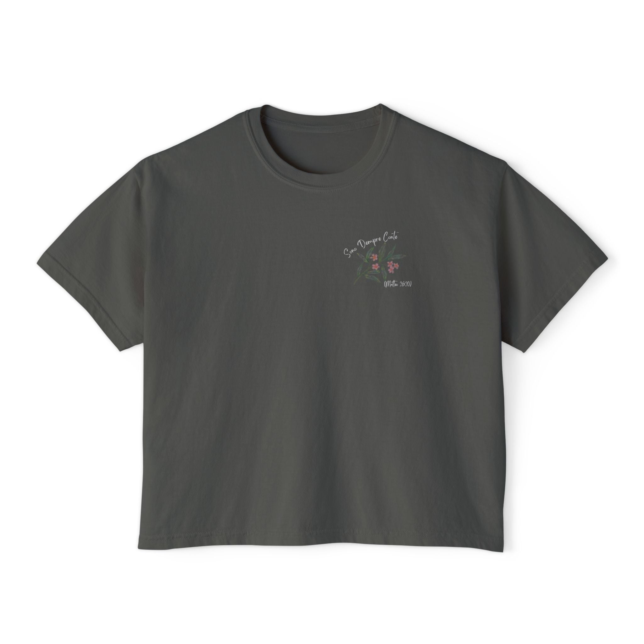 I Am With You Always" Multilingual Cropped Tee Adult Female