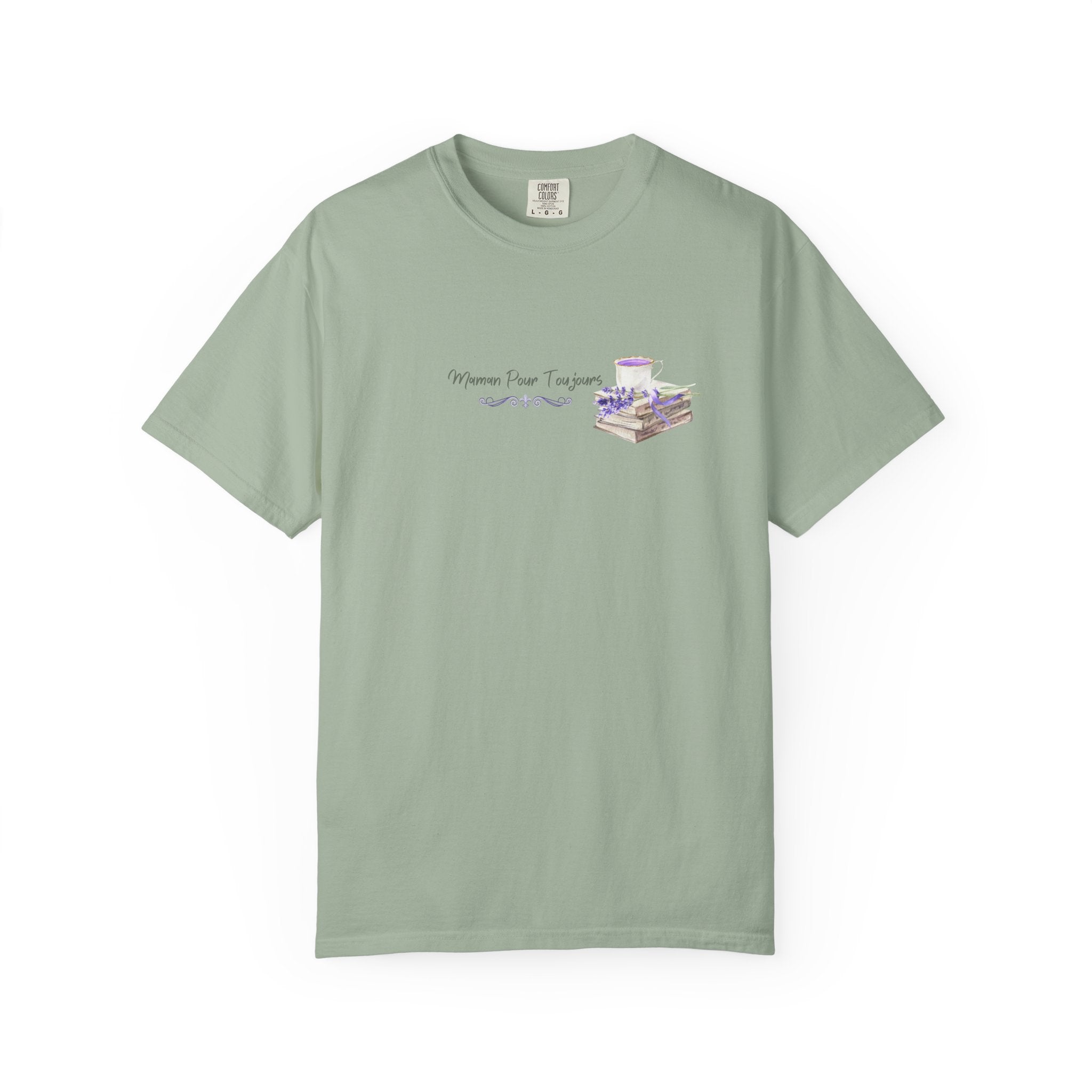 Maman Pour Toujours | French Mom Forever Books & Coffee T-Shirt – Adult Female Mother's Day Gift
