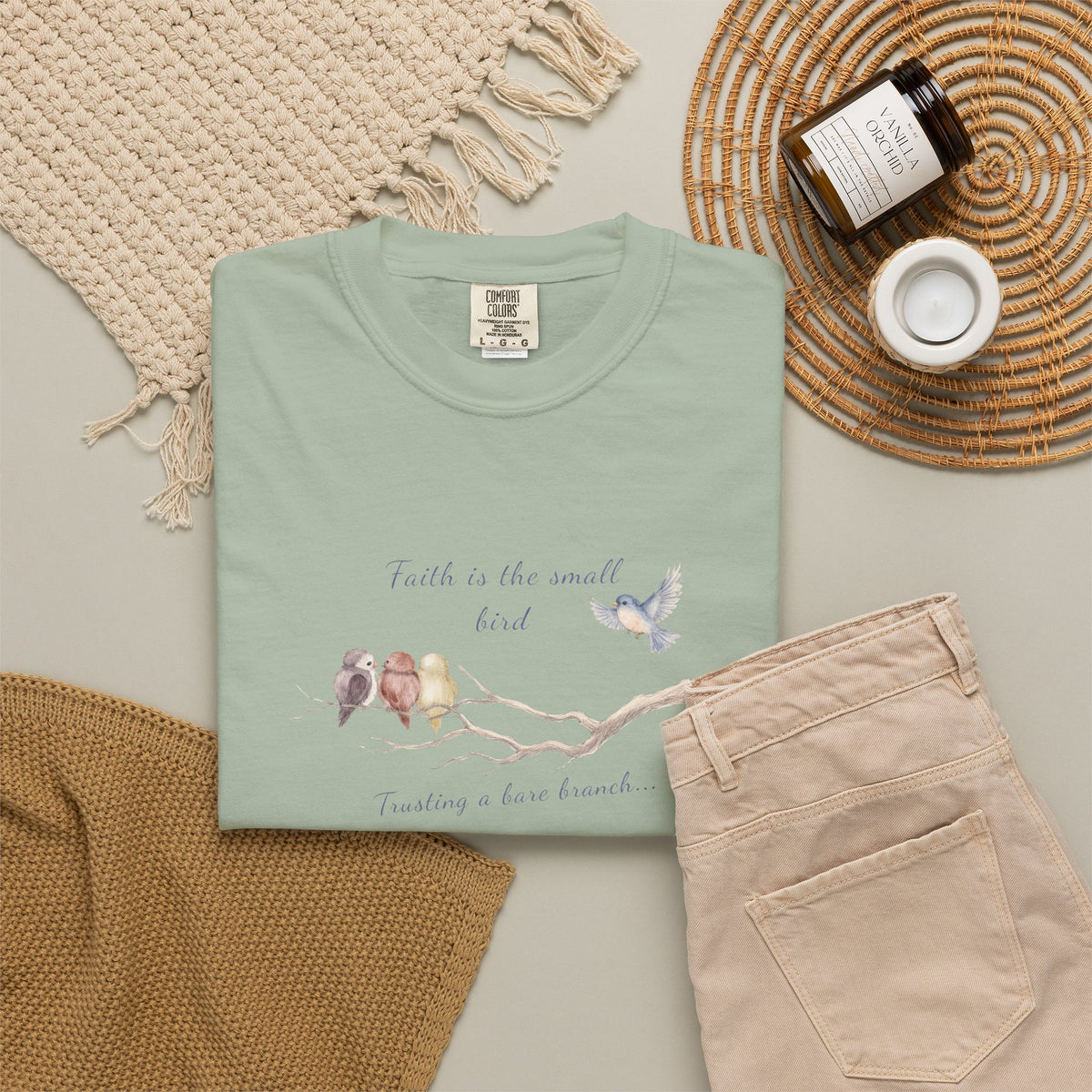 Faith Is the Small Bird Comfort Colors® Tee