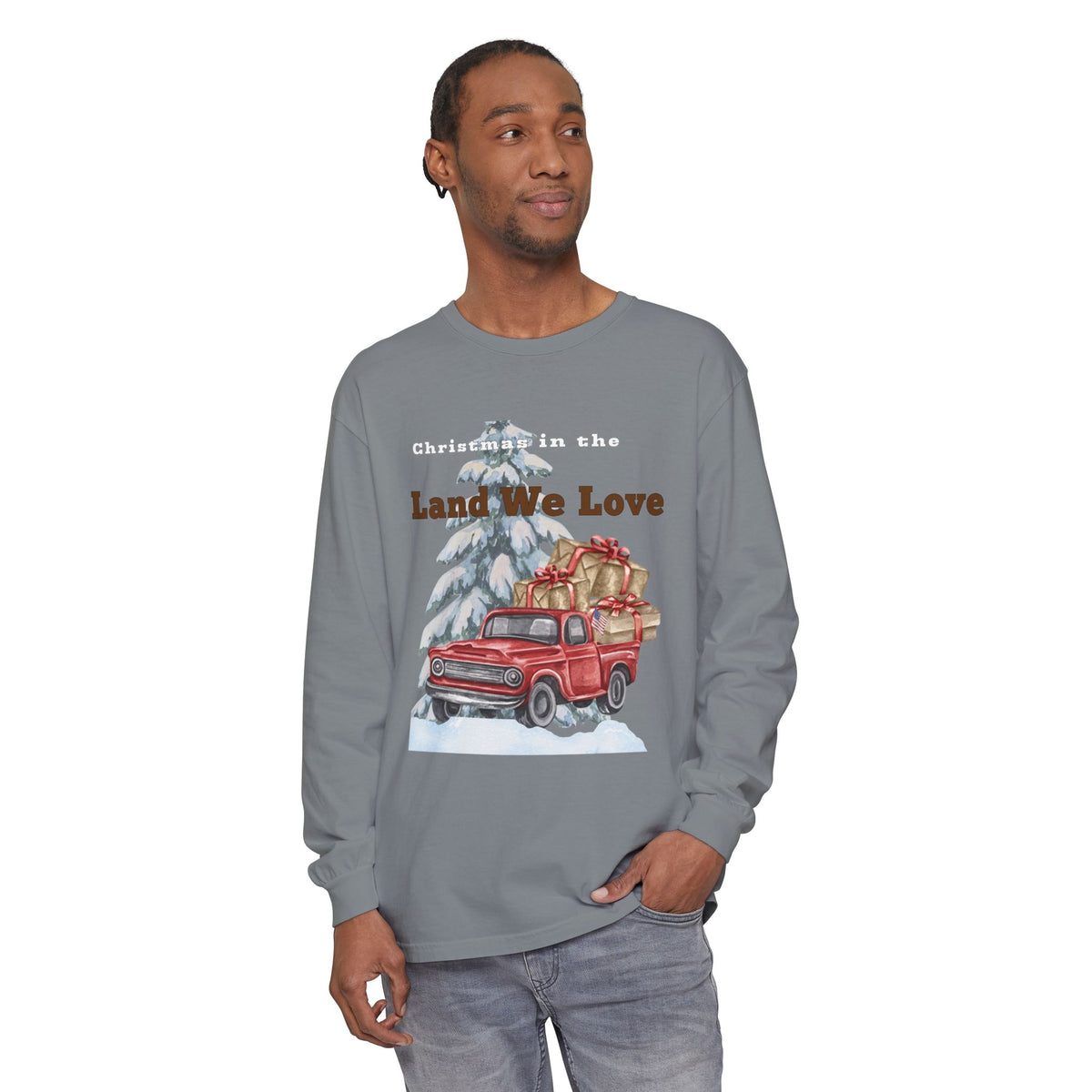 Christmas in the Land We Love Men's Long Sleeve Tee