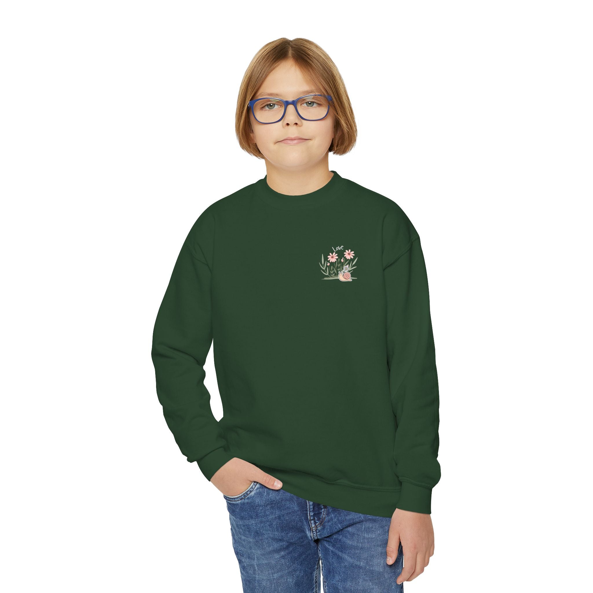 Youth Female Retro Crewneck Sweatshirt:  All You Need is Love