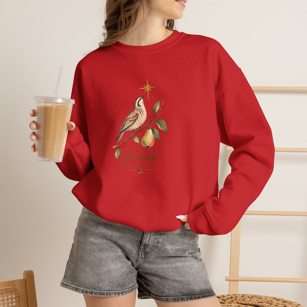 And a Partridge in a Pear Tree | Women's Christmas Crewneck Sweatshirt