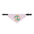 Peace Out Clip-On Pet Bandana — Floral Peace Sign Dog Collar Accessory