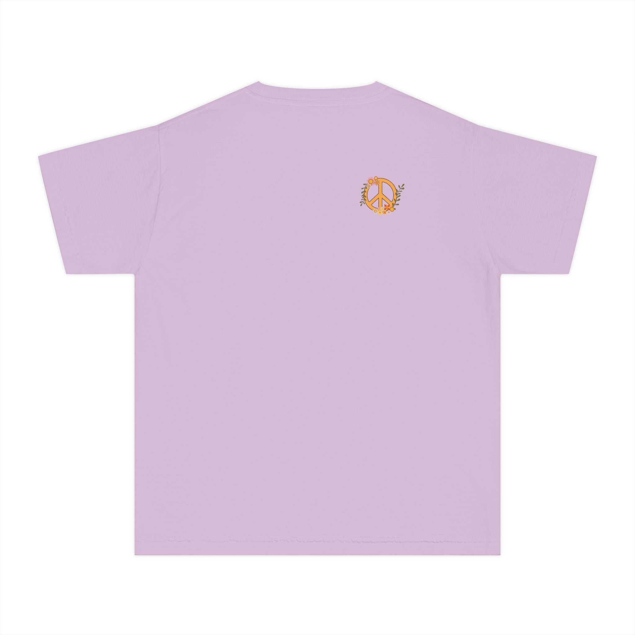 Unisex Youth Cotton Retro Tee:  Peace and Love