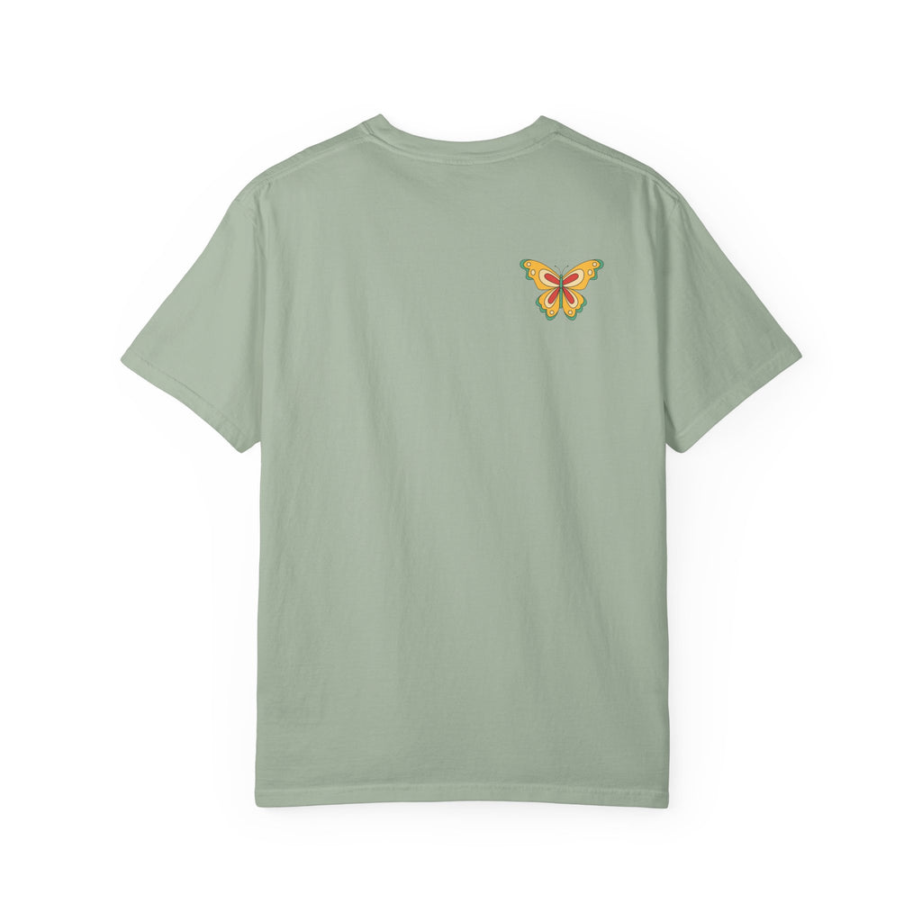 Peace Out T‑Shirt — Retro Floral Peace Sign Tee with ‘Peace Out…’ Text