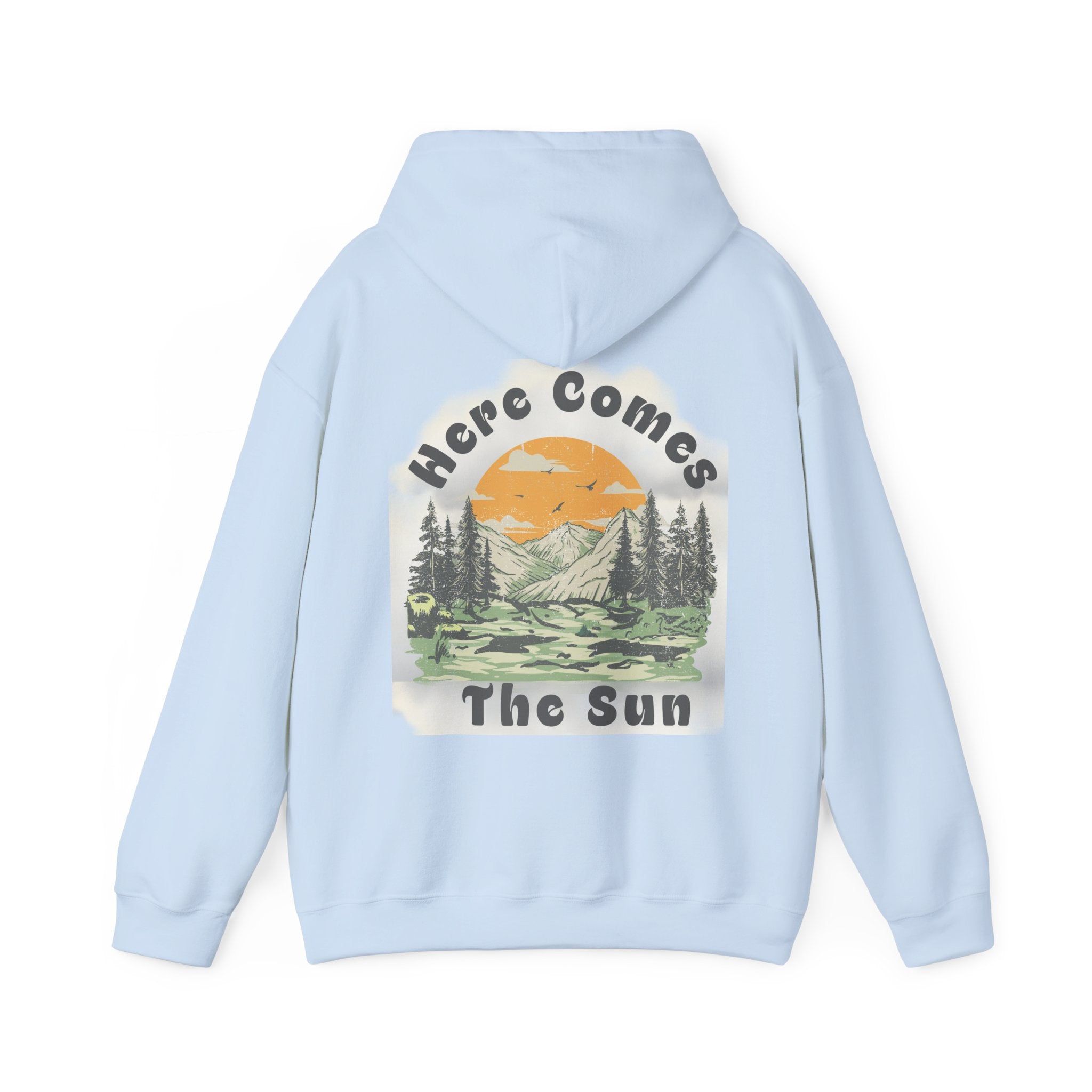 Here Comes The Sun — Unisex Retro Nature Graphic Hoodie