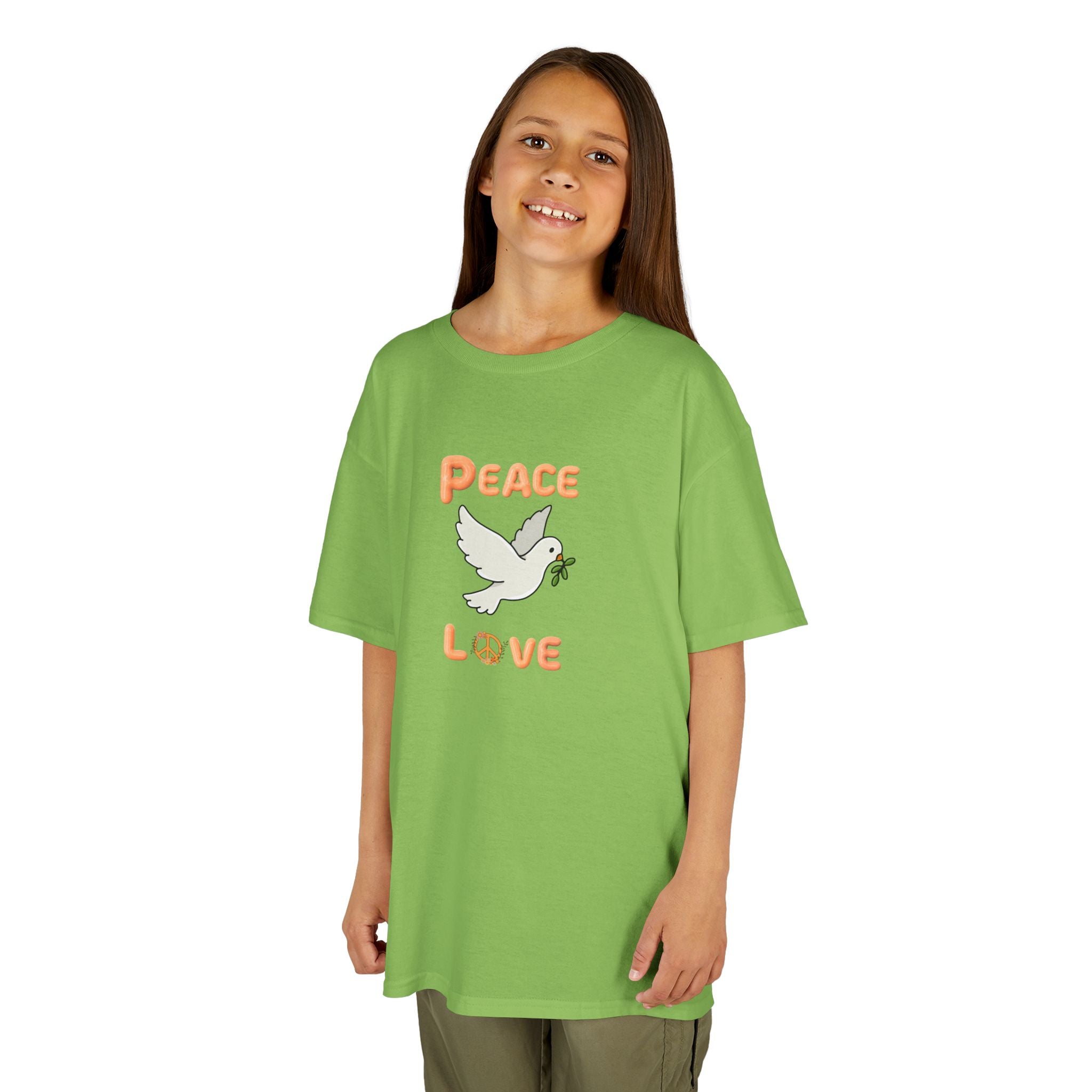 Kids Unisex Tee:  Peace and Love