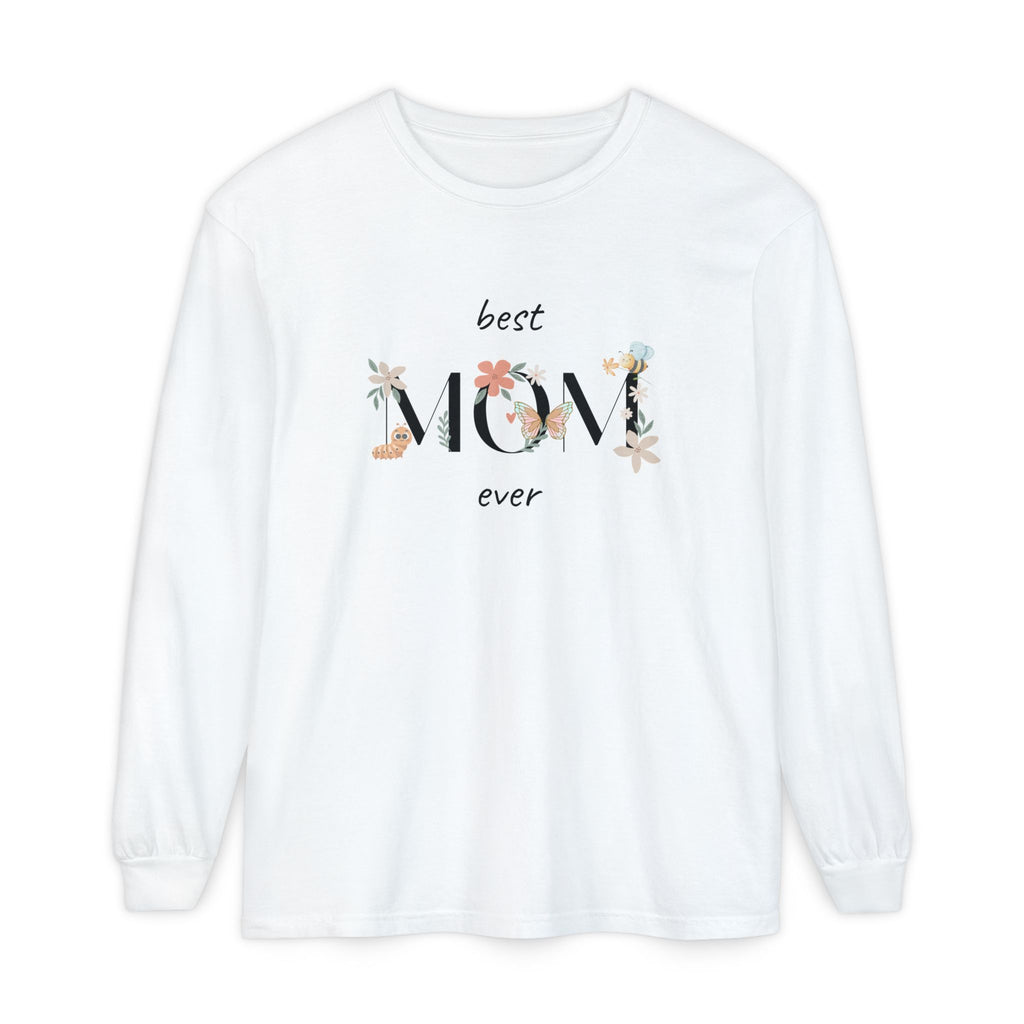 Adult Female Long Sleeve Floral Tee Best Mom Ever