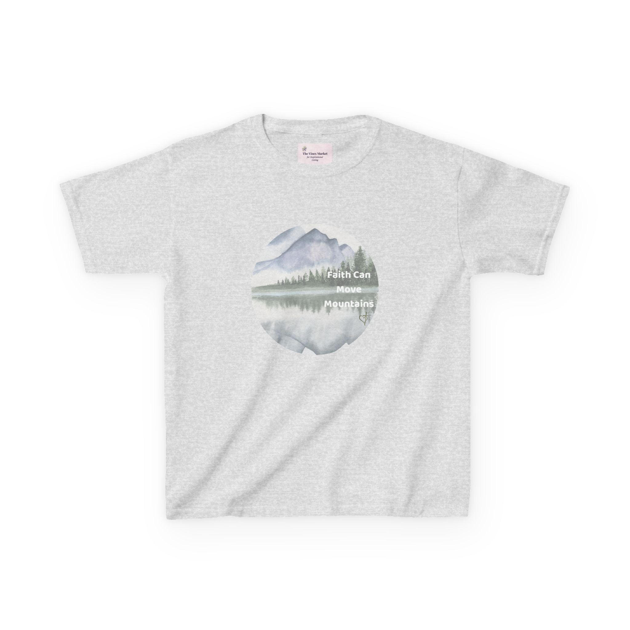 Faith Can Move Mountains:  Unisex US cotton Kids Tee
