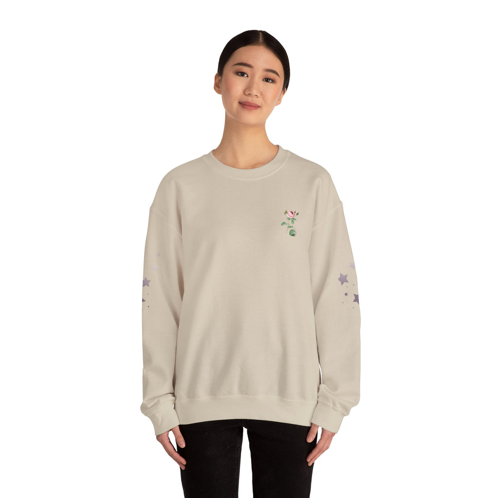 Under God | Watercolor Flag & Roses Women's Crewneck Sweatshirt