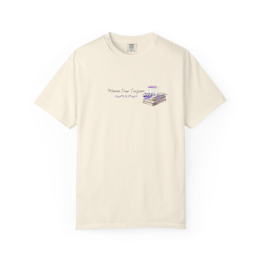 Maman Pour Toujours | French Mom Forever Books & Coffee T-Shirt – Adult Female Mother's Day Gift