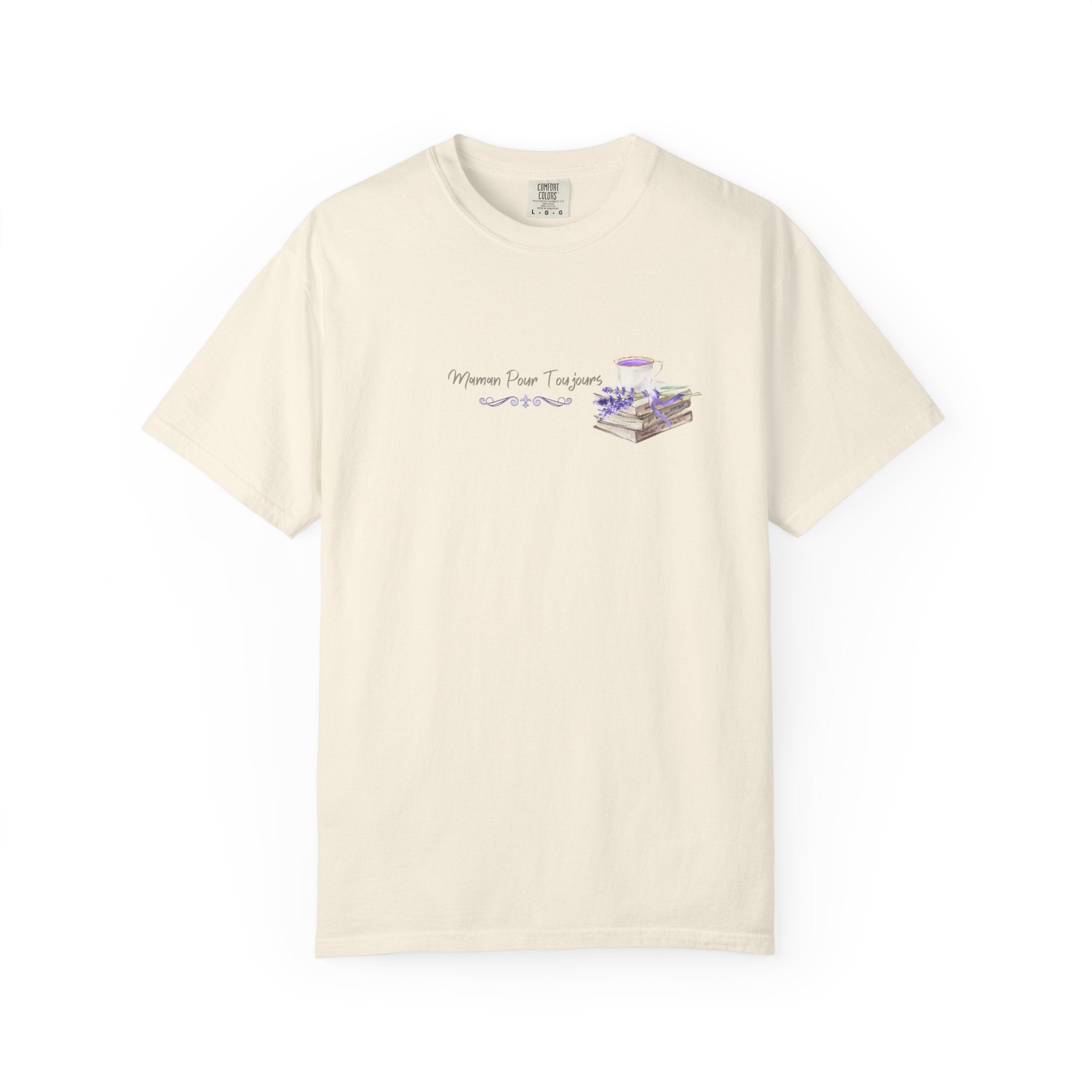 Maman Pour Toujours | French Mom Forever Books & Coffee T-Shirt – Adult Female Mother's Day Gift