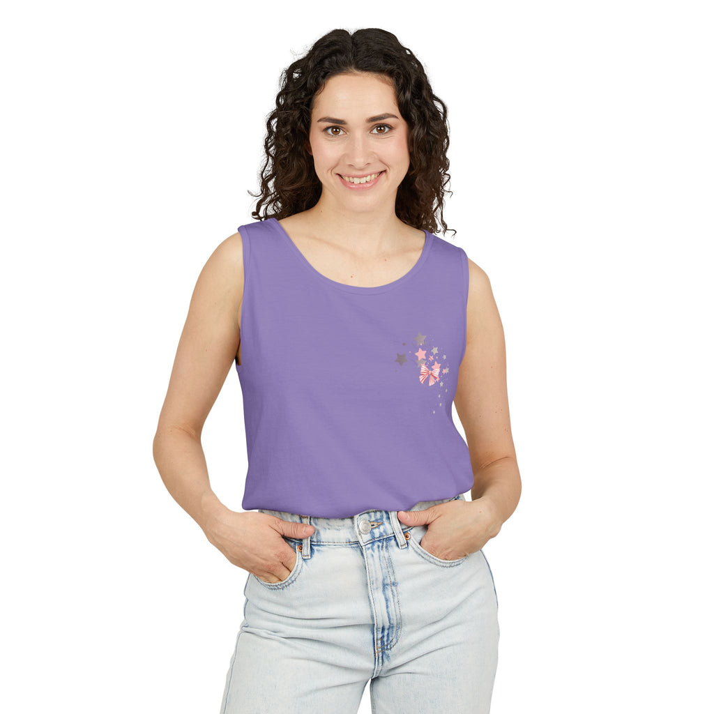 Then, Now and Always | Watercolor Flag & Roses Women's Tank Top