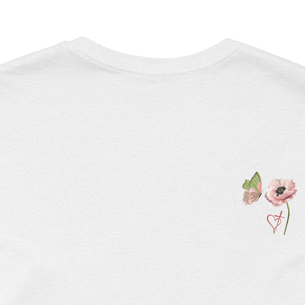 Relaxed Adult Female Comfort Tee: Hope & Rebirth Floral Tee – Easter Collection