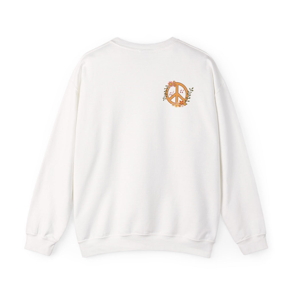 Peace and Love:  Retro All You Need is Love Sweatshirt -- For Her