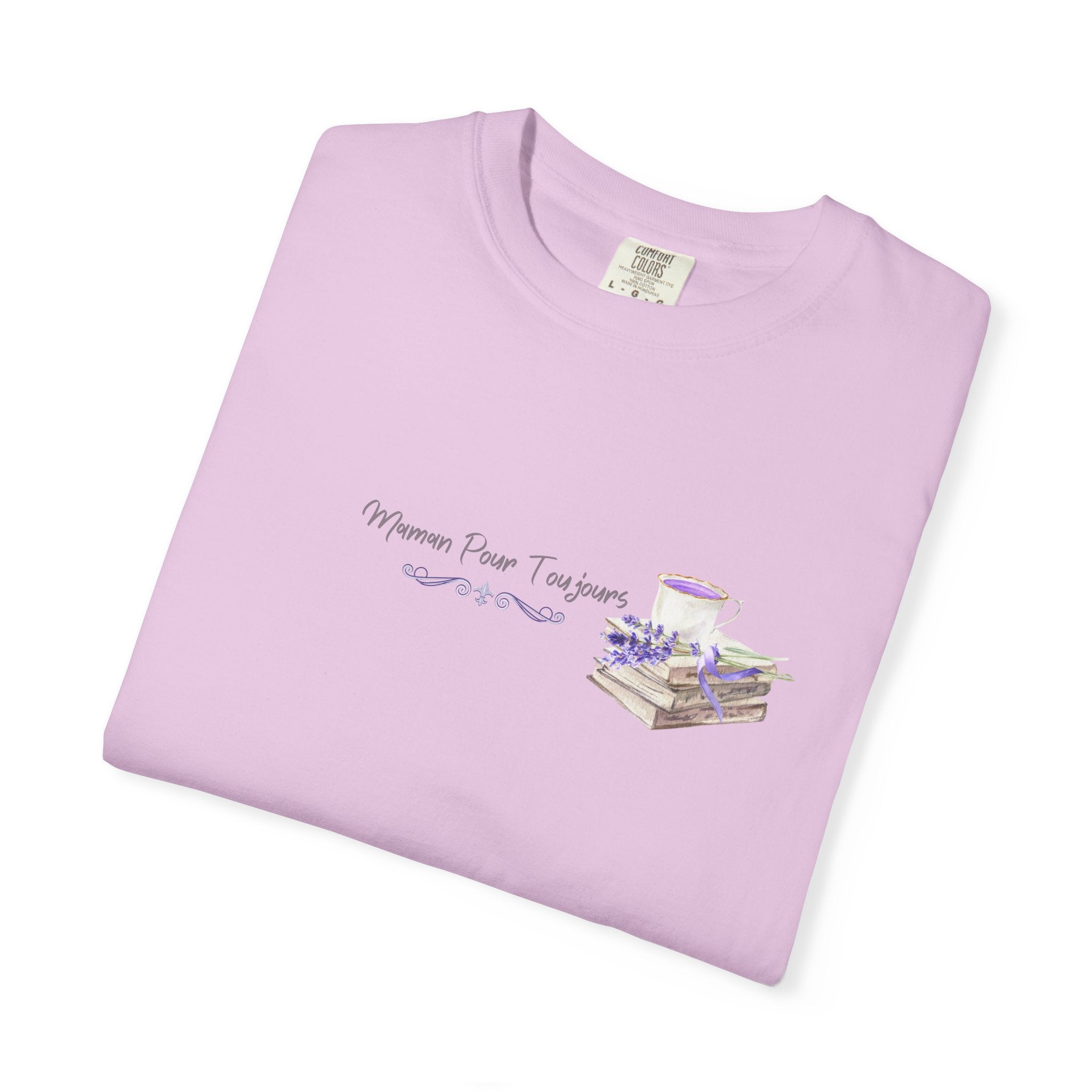 Maman Pour Toujours | French Mom Forever Books & Coffee T-Shirt – Adult Female Mother's Day Gift