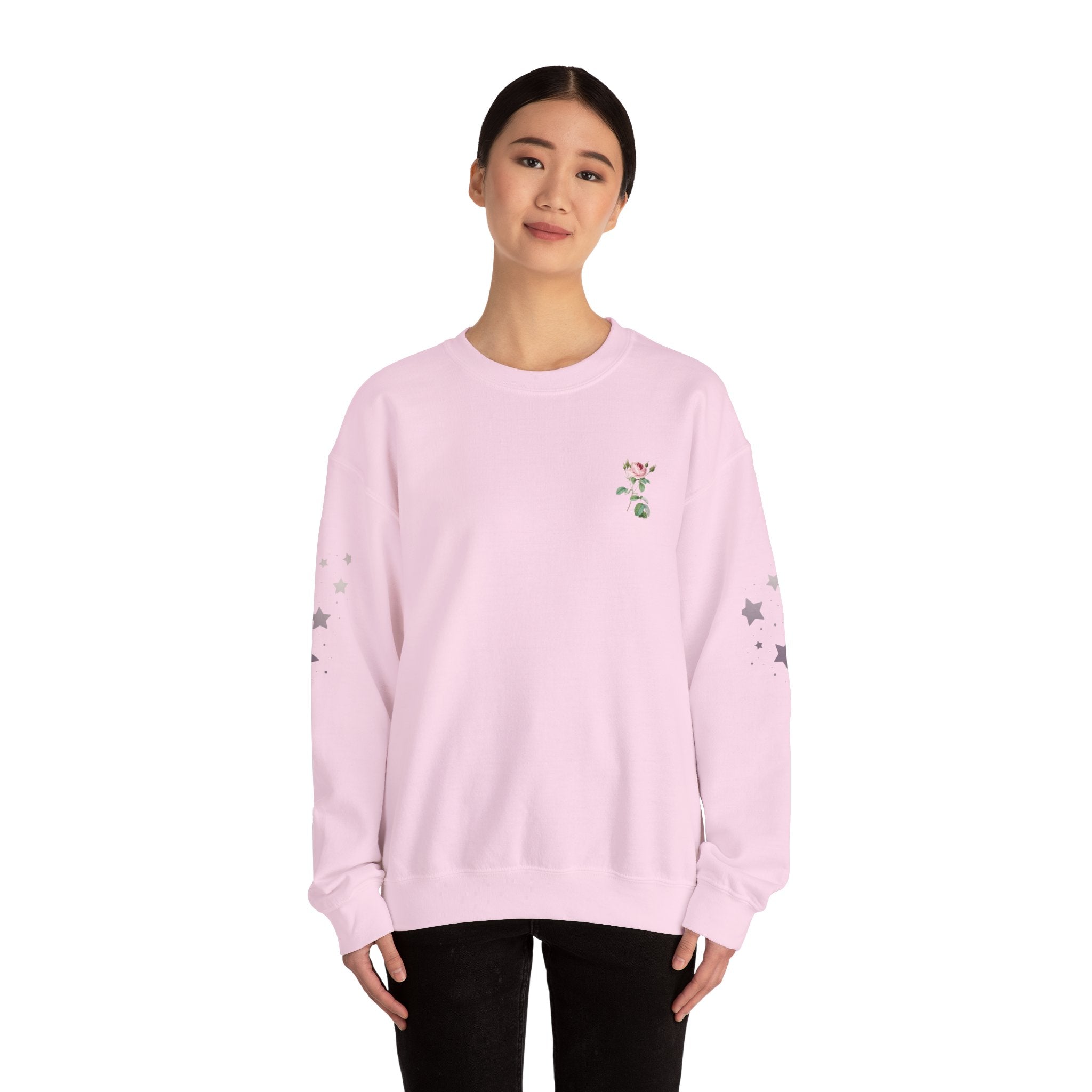 Under God | Watercolor Flag & Roses Women's Crewneck Sweatshirt