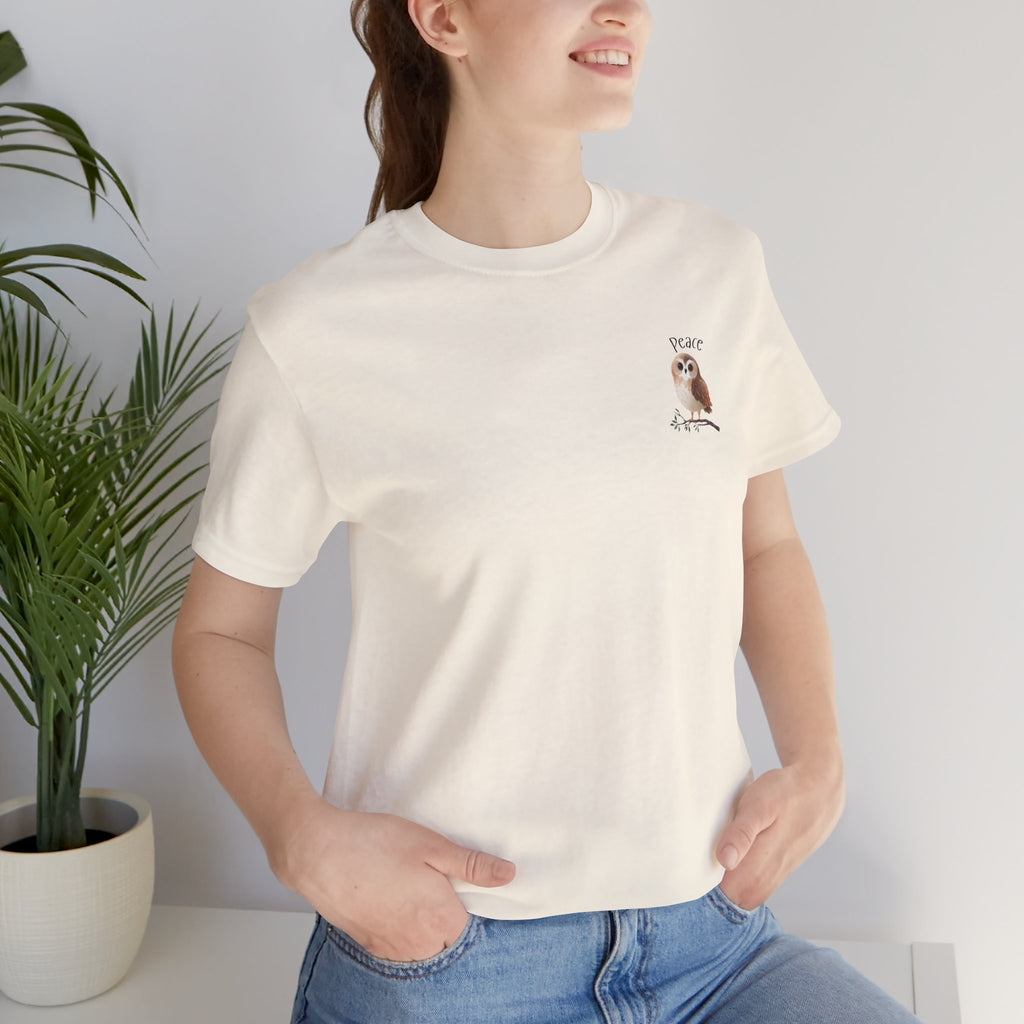 Peace and Love Comfort Tee "Every Little Thing Is Gonna Be Alright' 70's Retro -- For Her