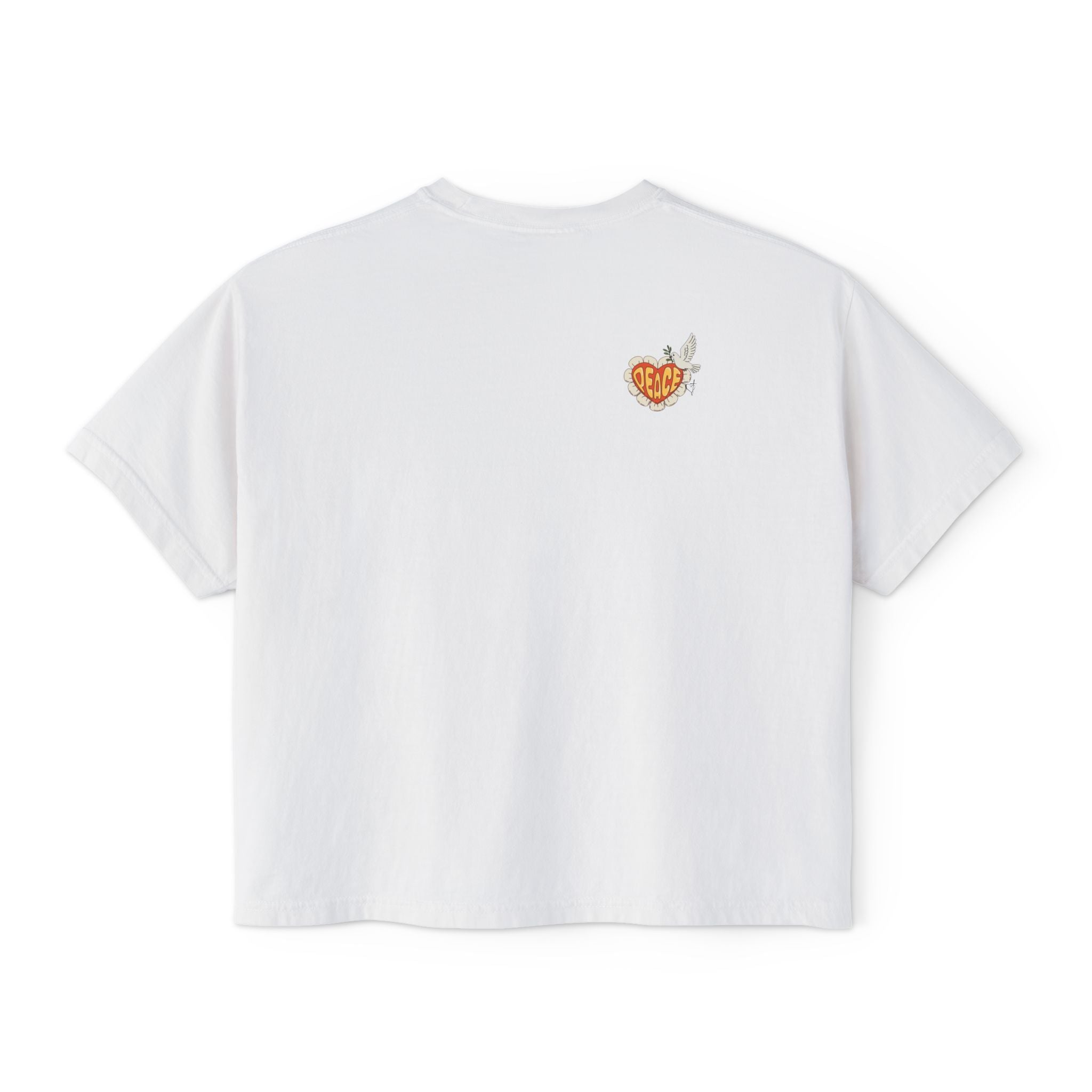Adult Women's Boxy Tee:  Grove Out:  Peace and Love