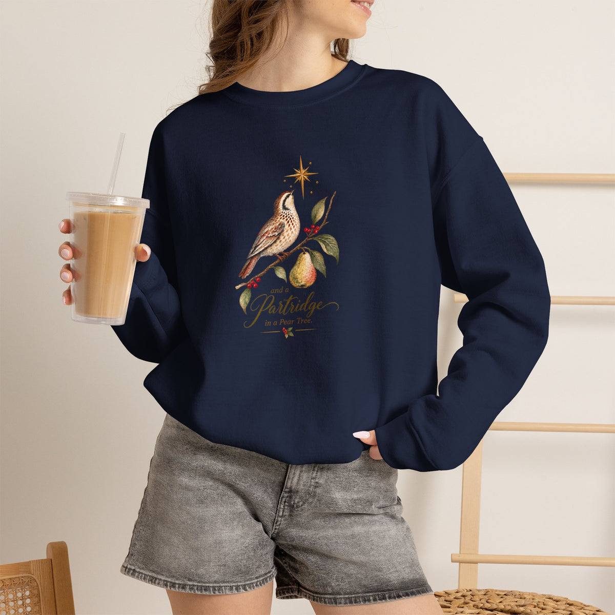 And a Partridge in a Pear Tree | Women's Christmas Crewneck Sweatshirt
