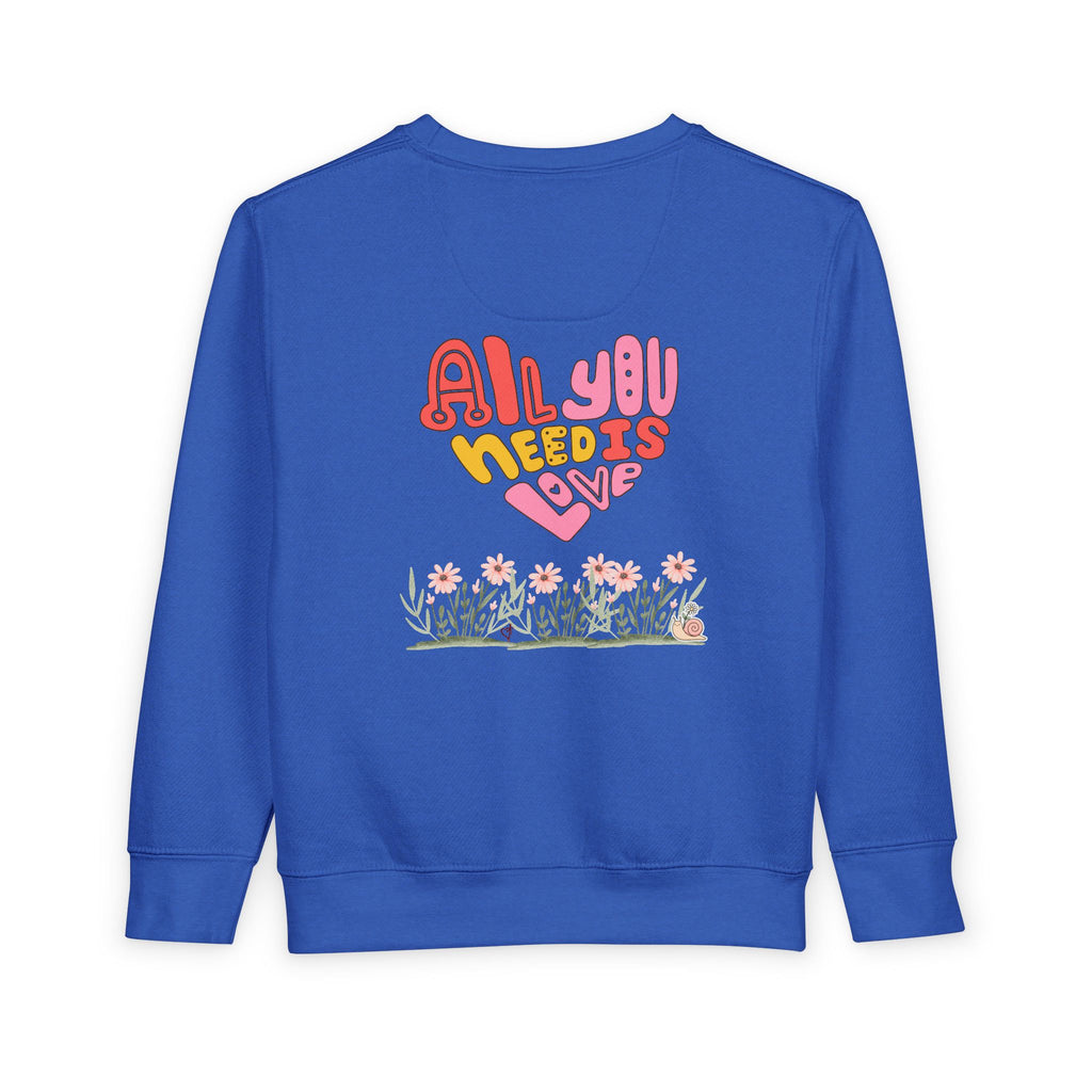 Toddler Retro Sweatshirt:  All You Need is Love