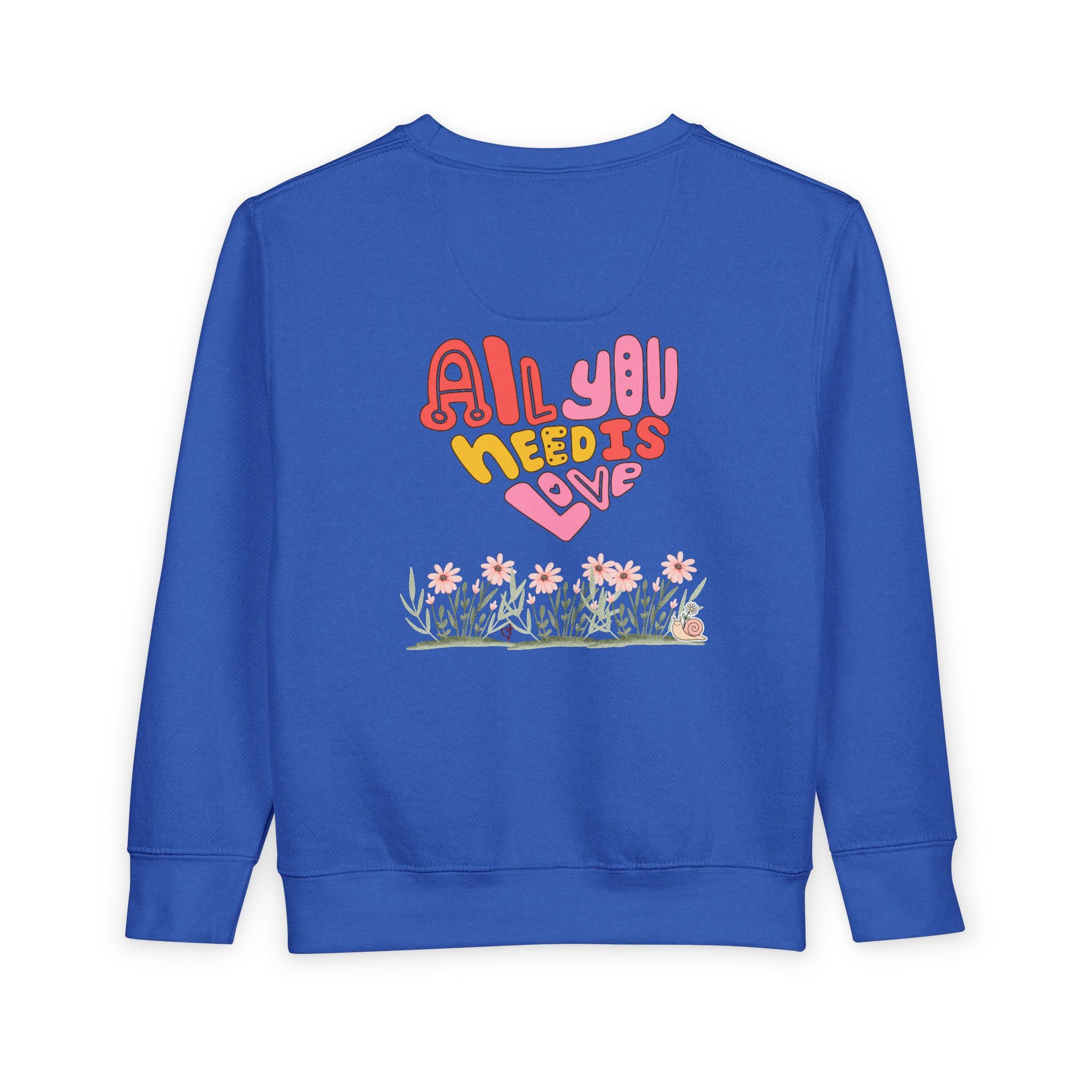 Toddler Retro Sweatshirt:  All You Need is Love