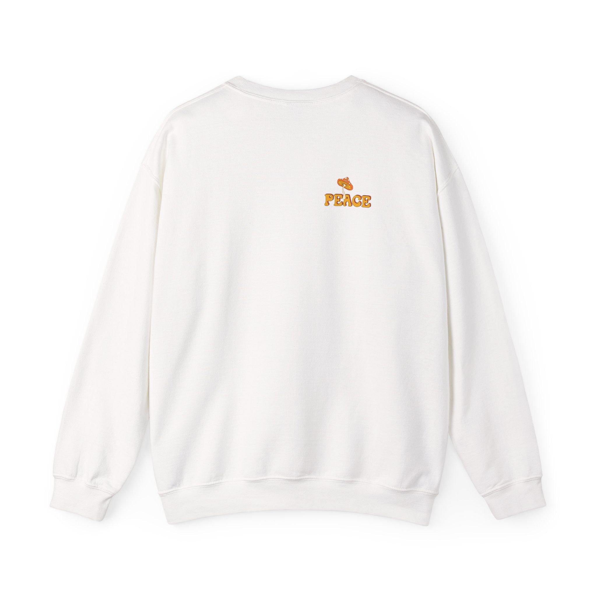 Peace Butterfly Crewneck Sweatshirt — Retro Floral Graphic Pullover