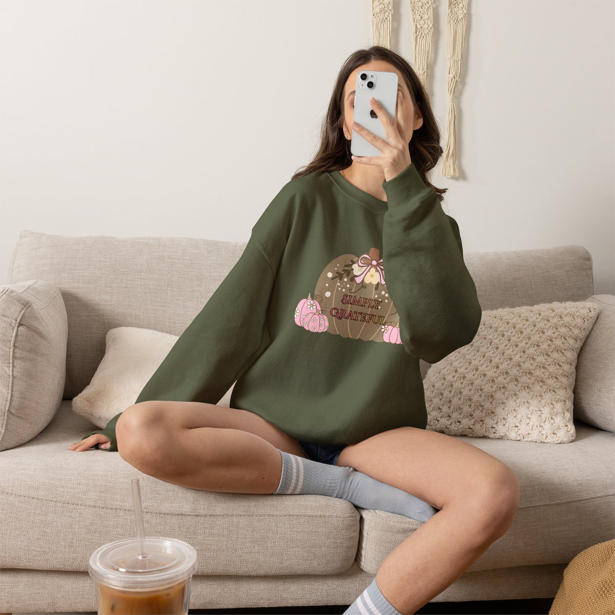 Simply Grateful:  Women's Thanksgiving™ Crewneck Sweatshirt