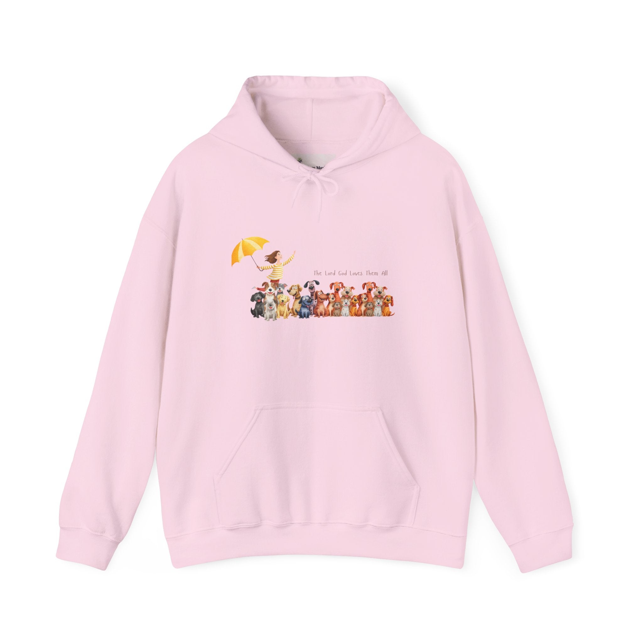 “The Lord God Loves Them All” Women's Hoodie –  Faith-Inspired Animal Lover Sweatshirt