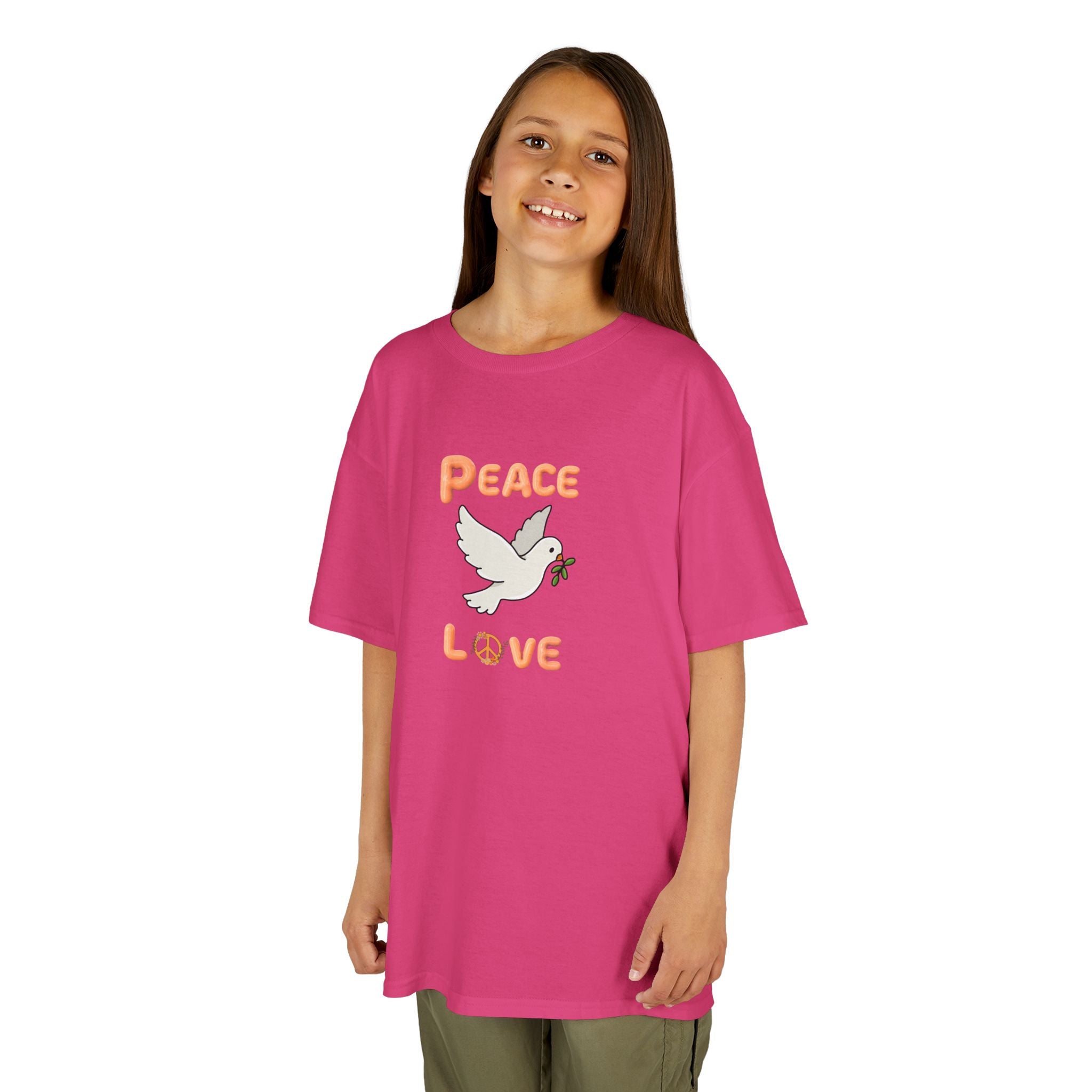 Kids Unisex Tee:  Peace and Love