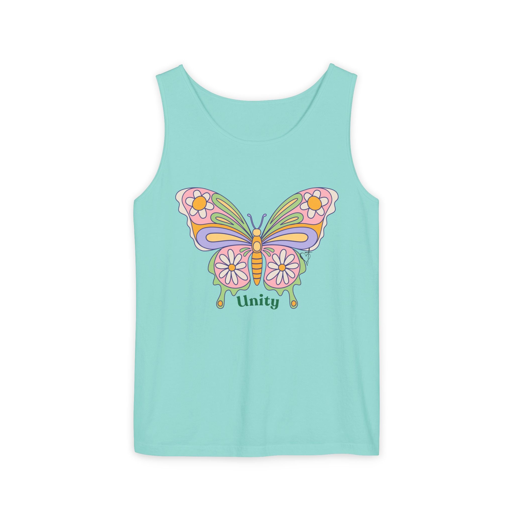 Soft Garment-Dyed Tank Top for Her:  Unity Heals