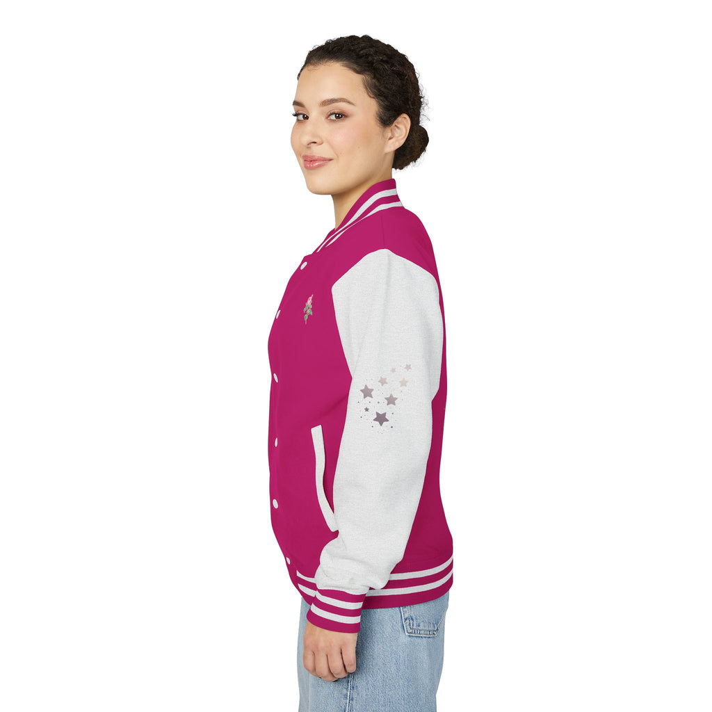 Under God | Watercolor Flag & Roses Varsity Jacket Adult Female