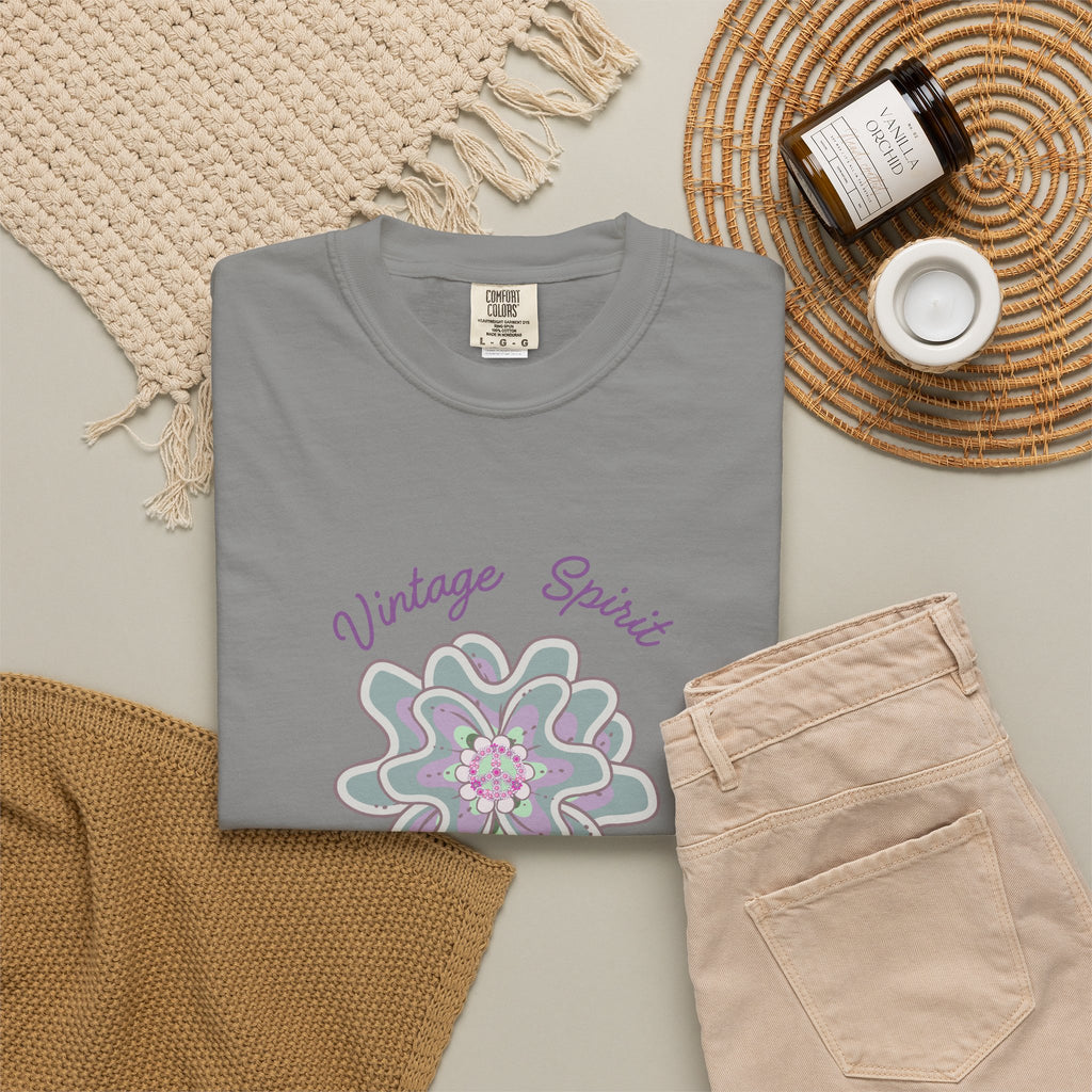 Peace and Love Vintage Spirit Floral T-Shirt -- For Her