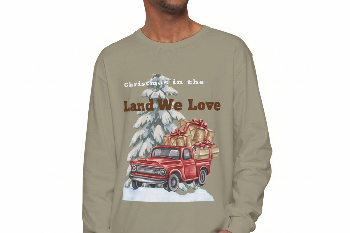 Christmas in the Land We Love Men's Long Sleeve Tee