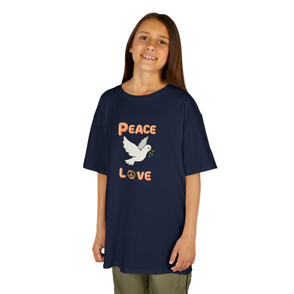 Kids Unisex Tee:  Peace and Love