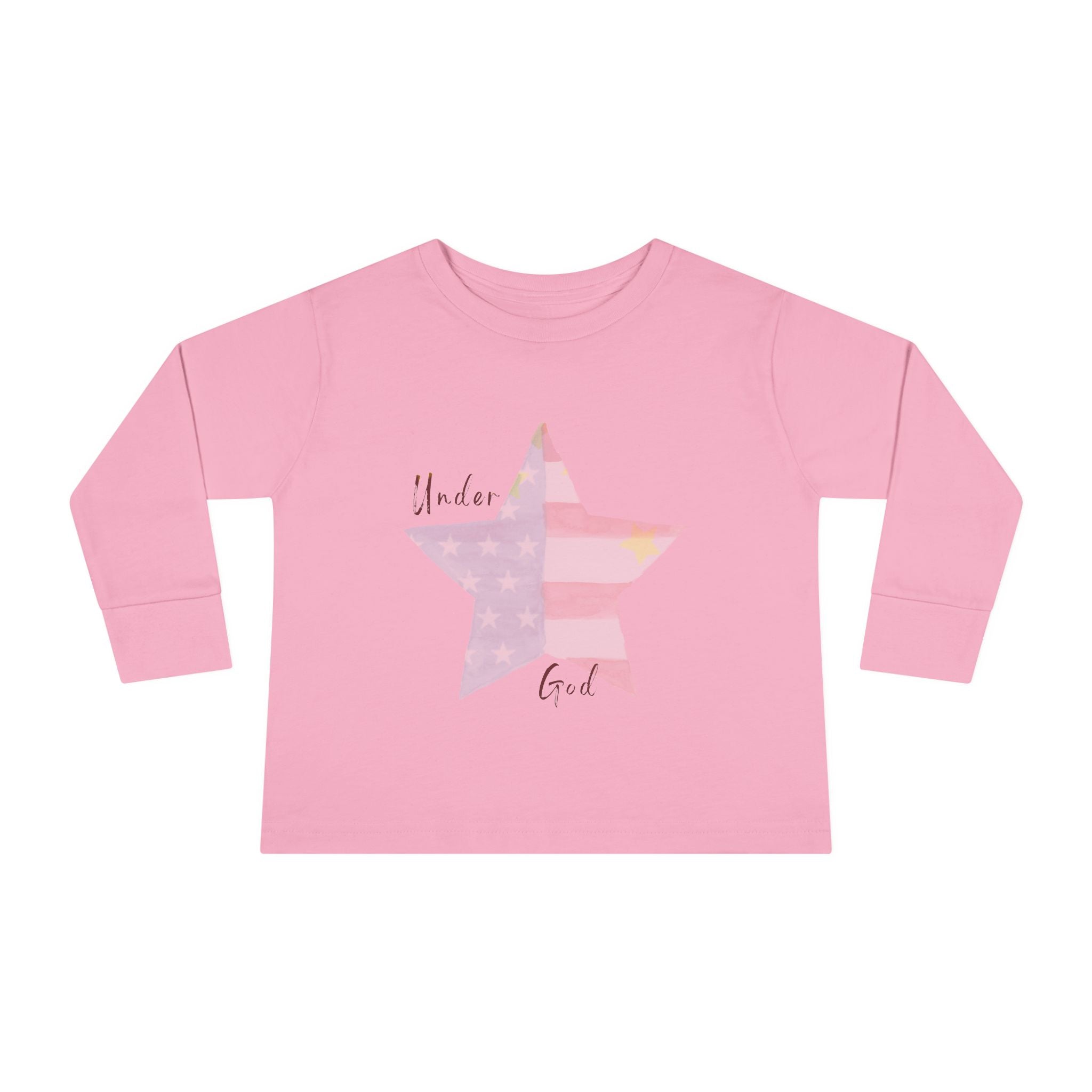 Under God | Watercolor Star Unisex Toddler Long Sleeve Tee
