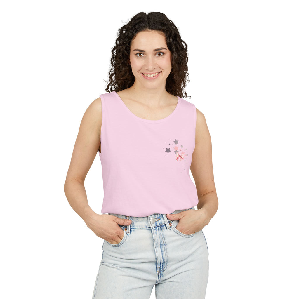 Then, Now and Always | Watercolor Flag & Roses Women's Tank Top