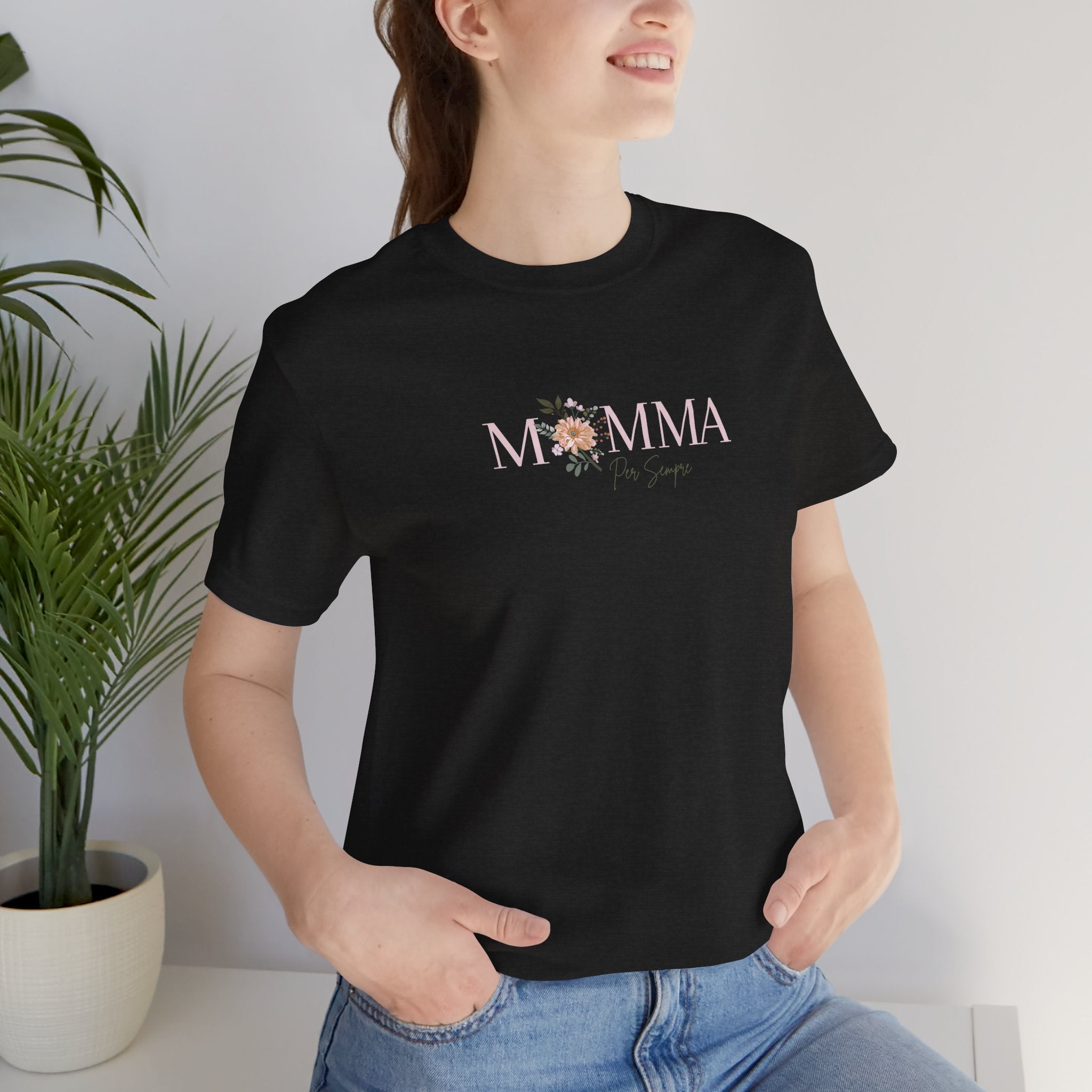 Mamma Per Sempre | Italian "Mom Forever" T-Shirt – Adult Female Floral Mother's Day Gift