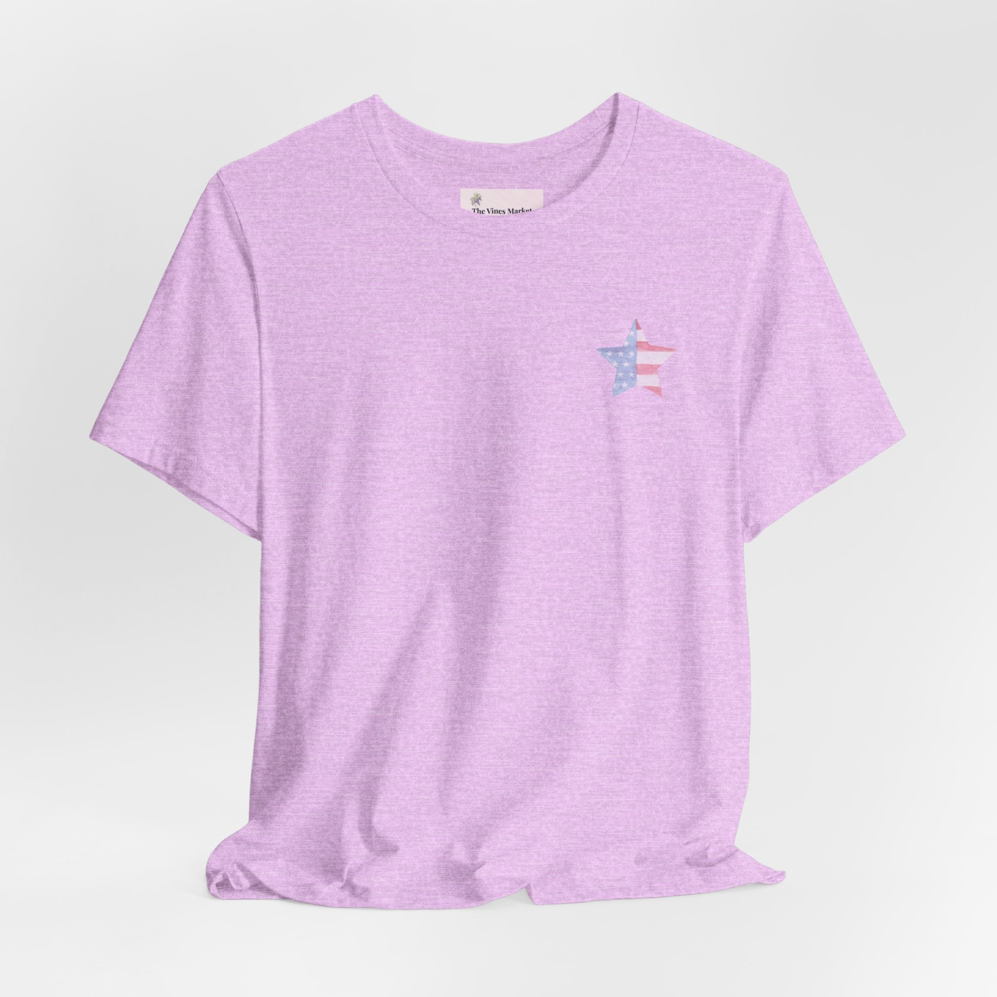 Under God | Soft Watercolor Star & Rose Women's Relaxed Tee