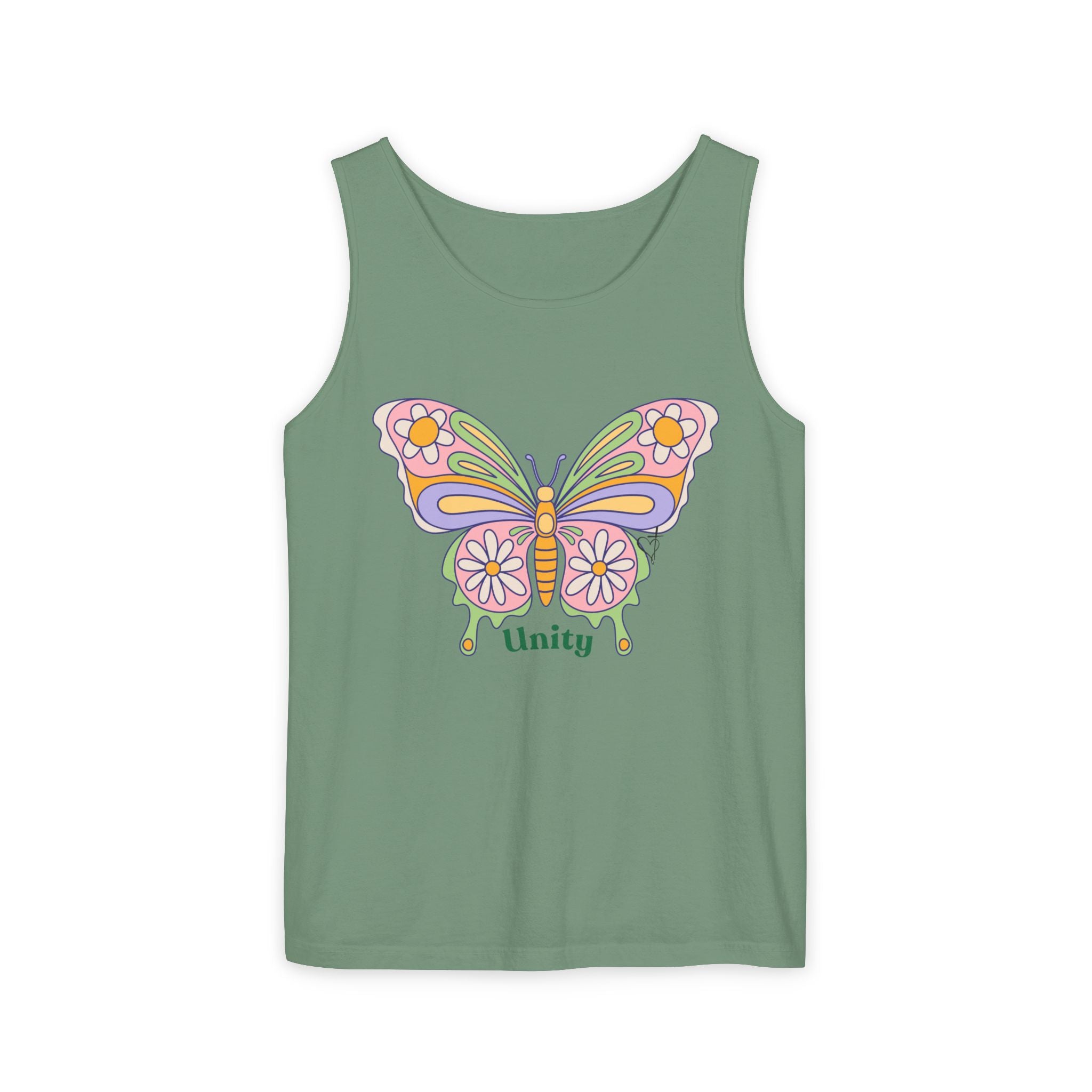 Soft Garment-Dyed Tank Top for Her:  Unity Heals