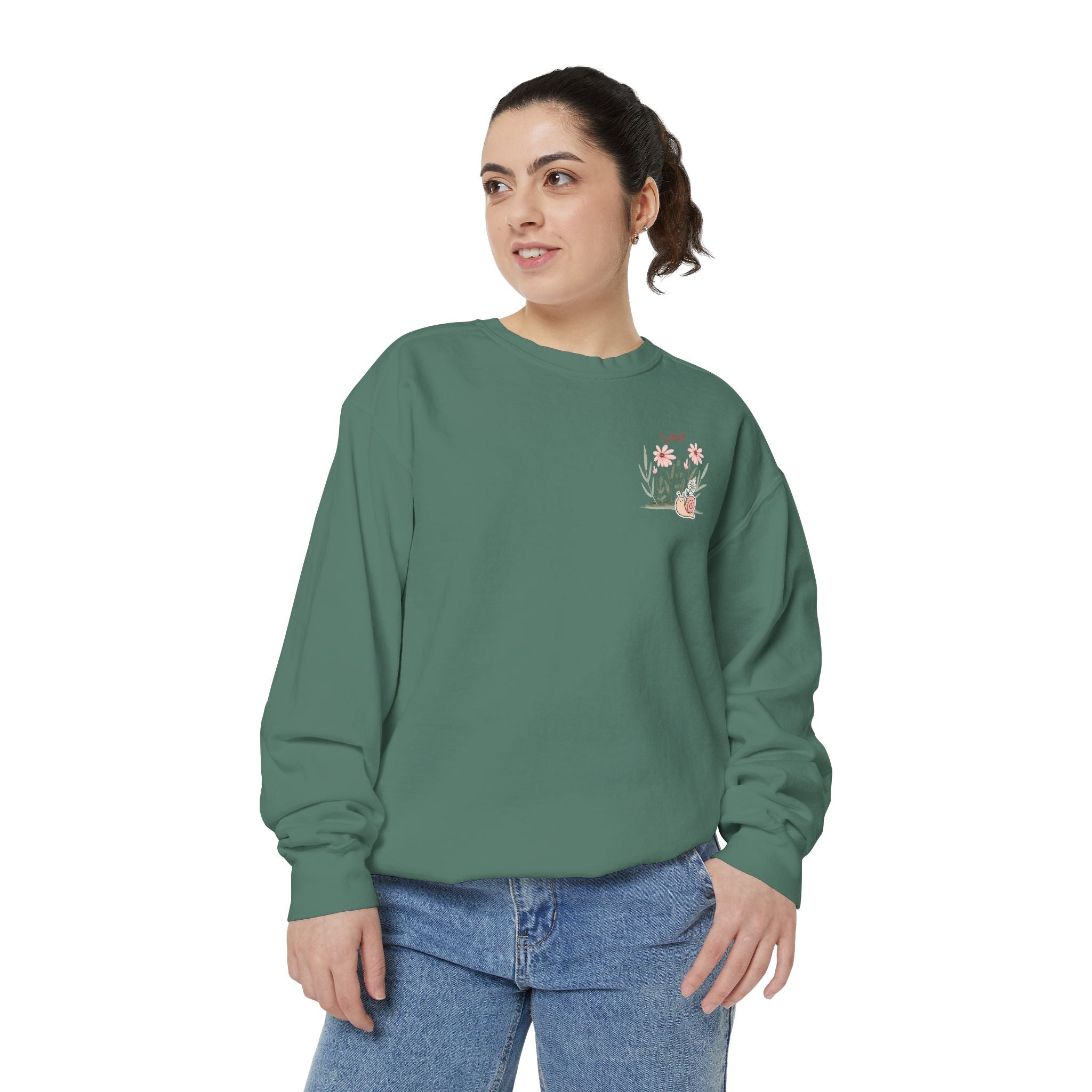 Retro Adult Female Crew Neck Sweatshirt:  All You Need is Love