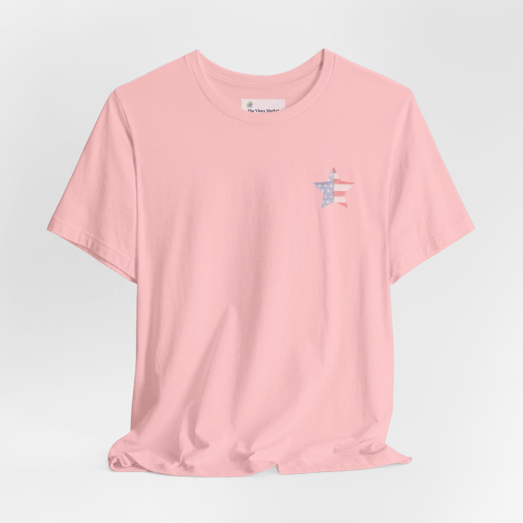 Under God | Soft Watercolor Star & Rose Women's Relaxed Tee