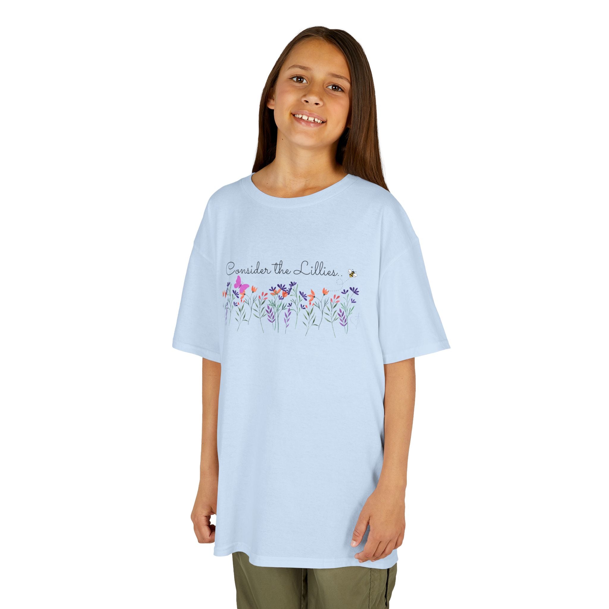 Consider the Lilies Girls' Tee – Love & Grace in Bloom  Kids Cotton™ Tee