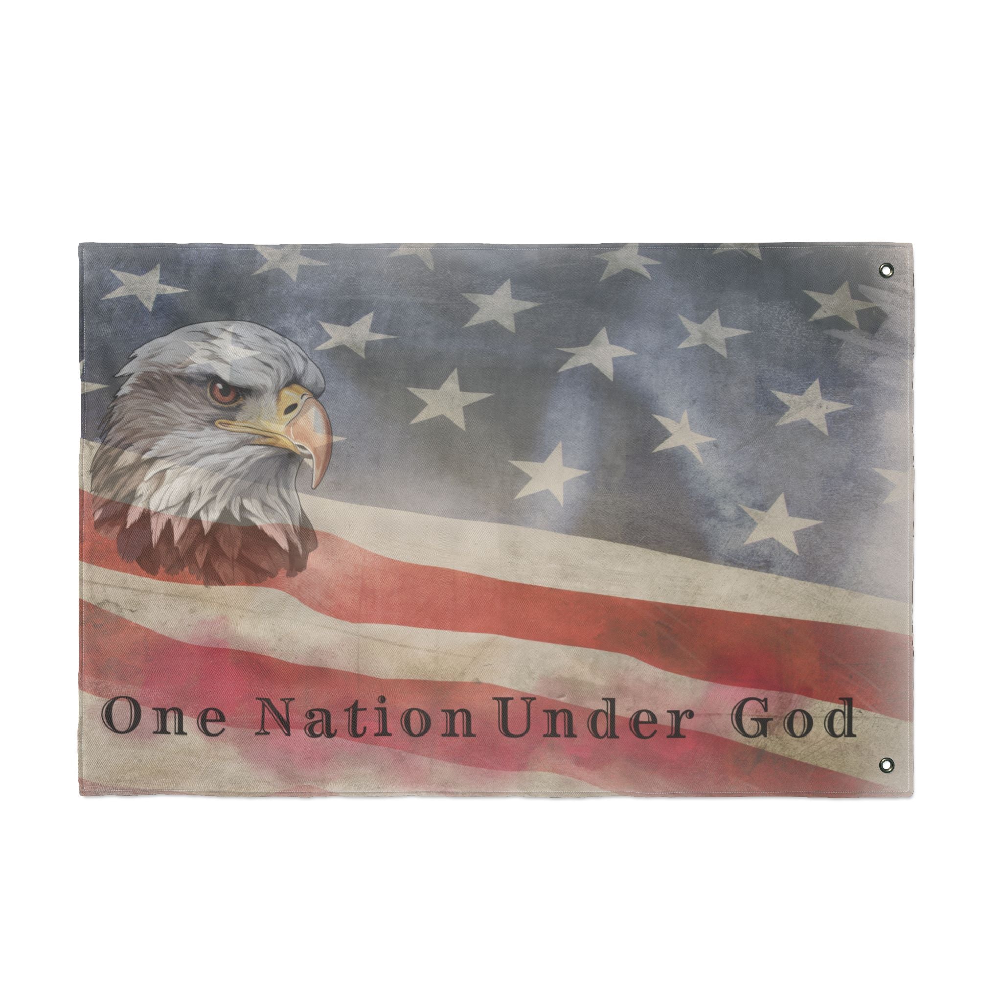 One Nation Under God - Patriotic Eagle Flag