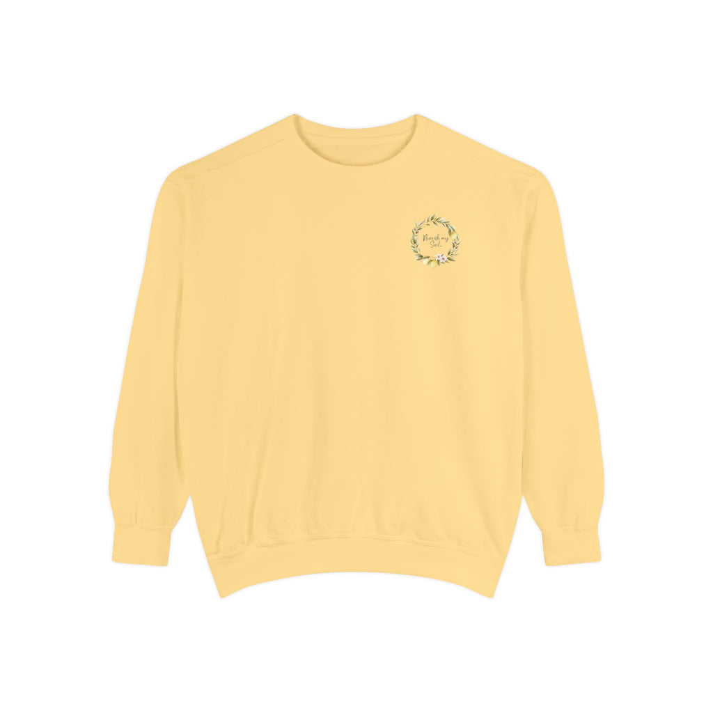Nourish My Soul | Lemon Tree Comfort Colors Crewneck Sweatshirt – Faith & Soul Care Adult Female