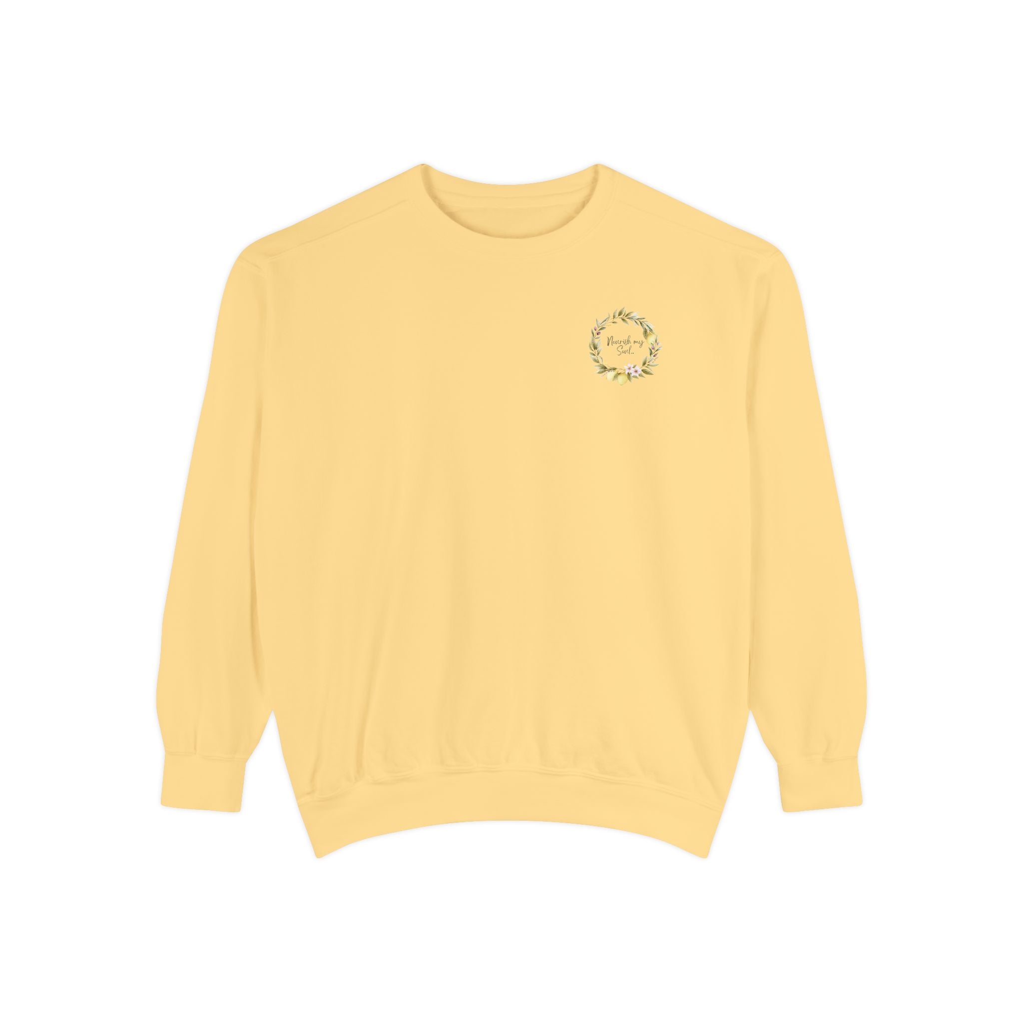 Nourish My Soul | Lemon Tree Comfort Colors Crewneck Sweatshirt – Faith & Soul Care Adult Female